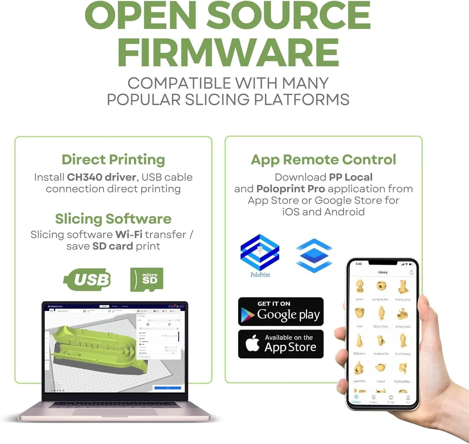 پرینتر سه بعدی مینی مونتاژ شده برای کودکان و مبتدیان - کیت استارتر کامل با دستگاه پرینت سه بعدی تراز خودکار، 10 متر فیلامنت PLA و کارت SD - پرینتر سه بعدی خانگی WiFi برای MAC، ویندوز و لینوکس