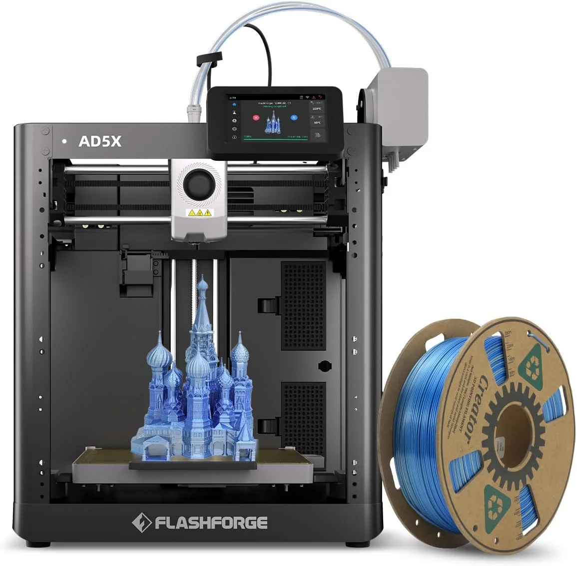 پرینتر سه بعدی FLASHFORGE AD5X به همراه فیلامنت ابریشمی نقره ای آبی PLA یک کیلوگرمی پرینتر سه بعدی FLASHFORGE AD5X به همراه فیلامنت ابریشمی نقره ای آبی PLA یک کیلوگرمی