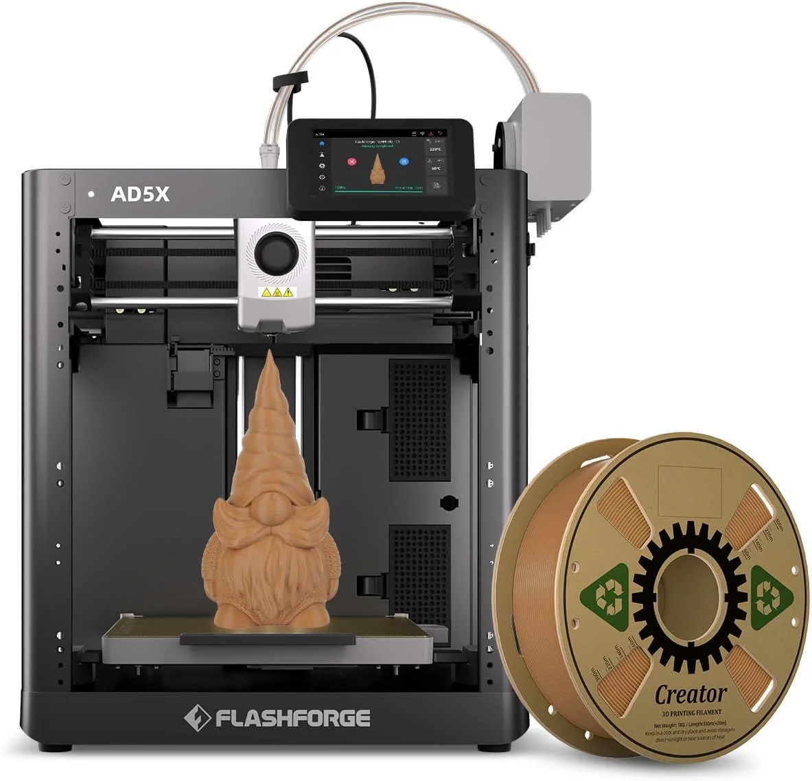 پرینتر سه بعدی فلش فورج AD5X به همراه 1 کیلوگرم فیلامنت PLA قهوه ای روشن پرینتر سه بعدی فلش فورج AD5X به همراه 1 کیلوگرم فیلامنت PLA قهوه ای روشن