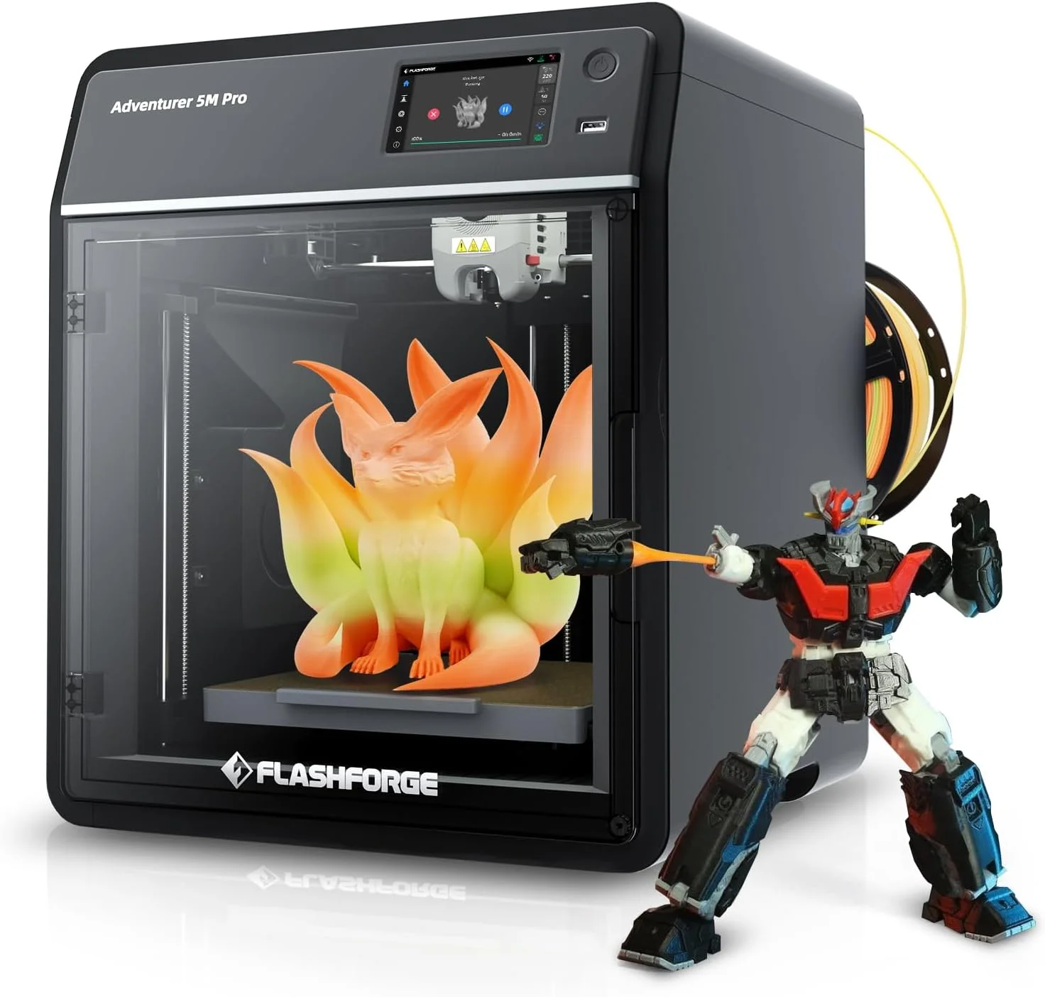 پرینتر سه بعدی فلشفروج AD5M Pro به همراه ۲۵۰ گرم PLA، سرعت بالای چاپ CoreXY تا 600mm/s، دقت چاپ بالا، نازلهای تعویض سریع 0.4 و 0.6 میلیمتری تا دمای ۲۸۰ درجه سانتیگراد، صدای کم 50dB و دوربین داخلی، حجم ساخت 220 * 220 * 220 میلیمتر پرینتر سه بعدی فلشفروج AD5M Pro به همراه ۲۵۰ گرم PLA، سرعت بالای چاپ CoreXY تا 600mm/s، دقت چاپ بالا، نازلهای تعویض سریع 0.4 و 0.6 میلیمتری تا دمای ۲۸۰ درجه سانتیگراد، صدای کم 50dB و دوربین داخلی، حجم ساخت 220 * 220 * 220 میلیمتر
