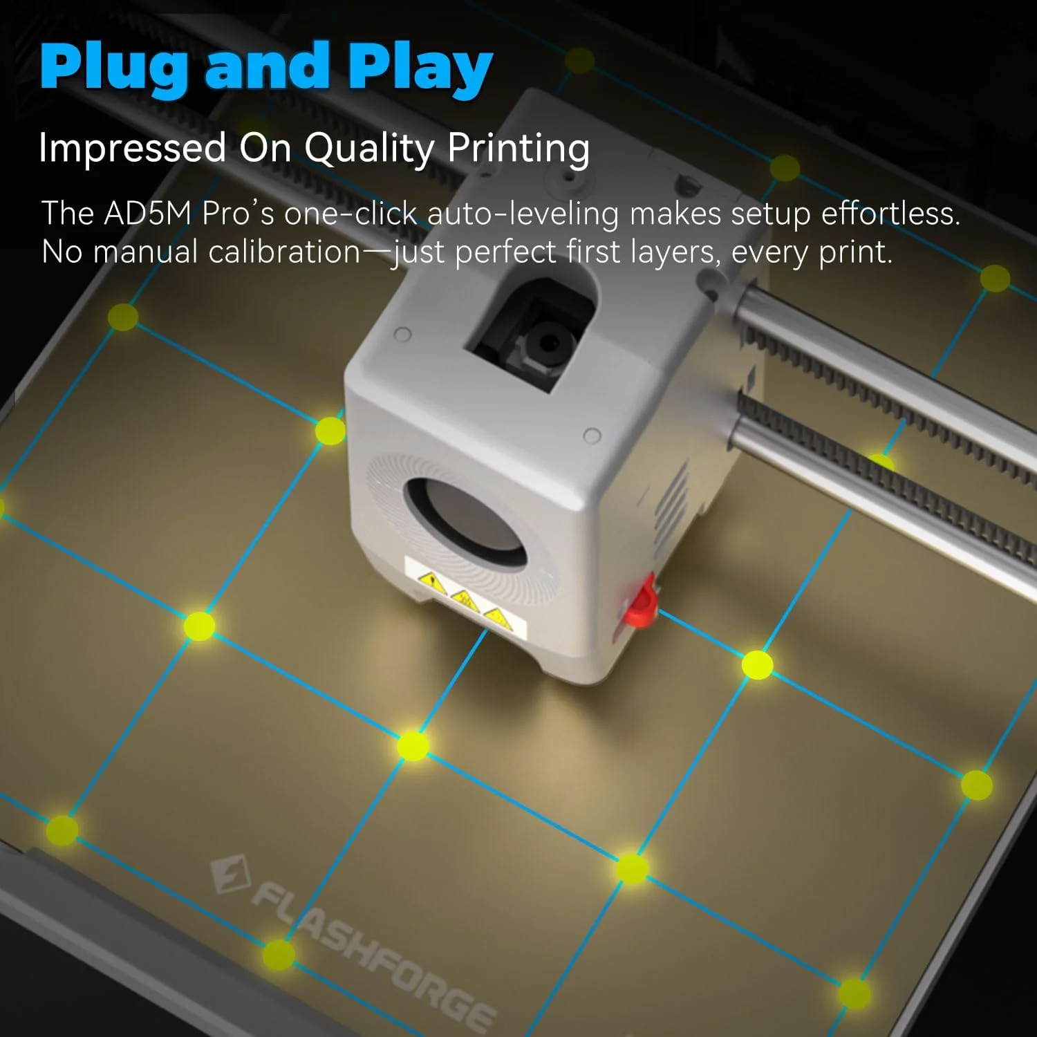 پرینتر سه بعدی فلش‌فروج AD5M Pro به همراه ۲۵۰ گرم PLA، سرعت بالای چاپ CoreXY تا 600mm/s، دقت چاپ بالا، نازل‌های تعویض سریع 0.4 و 0.6 میلی‌متری تا دمای ۲۸۰ درجه سانتیگراد، صدای کم 50dB و دوربین داخلی، حجم ساخت 220 * 220 * 220 میلی‌متر