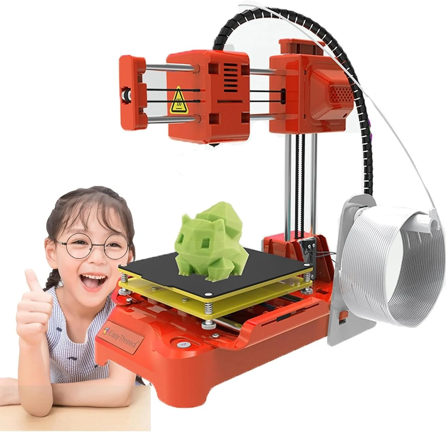 پرینتر سه بعدی رومیزی K7، همراه با فیلامنت PLA، صفحه جداشدنی مغناطیسی، کابل USB، کارت TF، ابعاد 100x100x100 میلی متر برای آموزش دانش آموزان