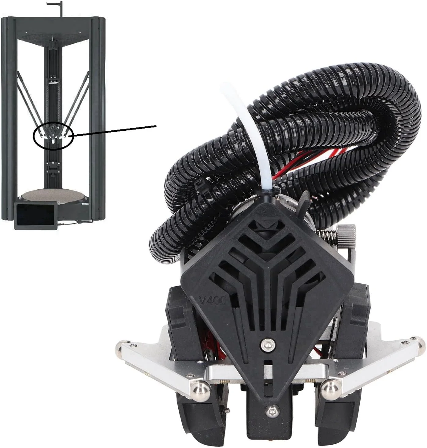 کیت اکسترودر دایرکت درایو، قطعه جایگزین پرینتر سه بعدی، کیت ارتقاء برای FLSUN V400 با قابلیت تنظیم خودکار