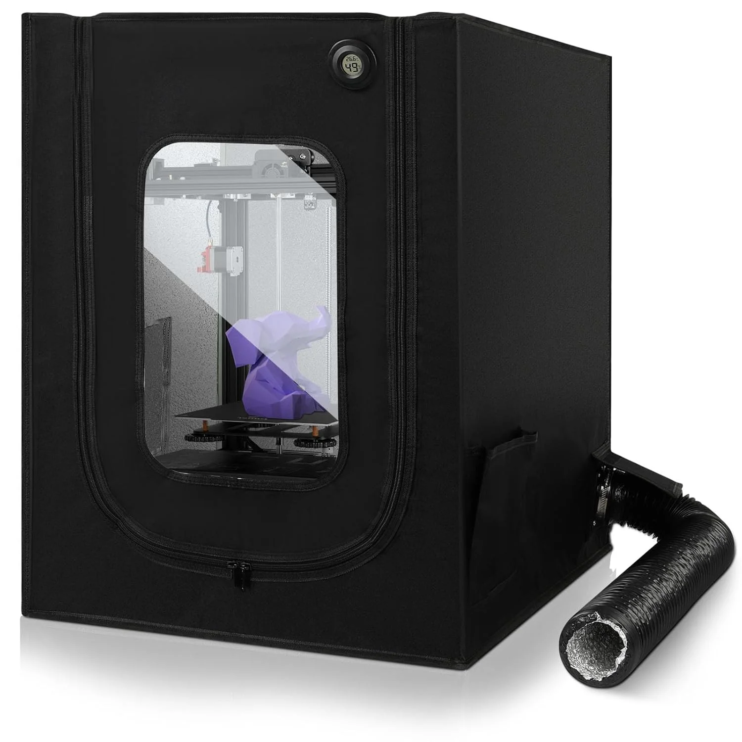 محفظه پرینتر سه بعدی چند منظوره با تهویه و نورپردازی LED، سازگار با Bambu Lab P1/Creality Ender 3/Neptune 3 Pro/Anycubic Kobar 2/Flashforge AD5M