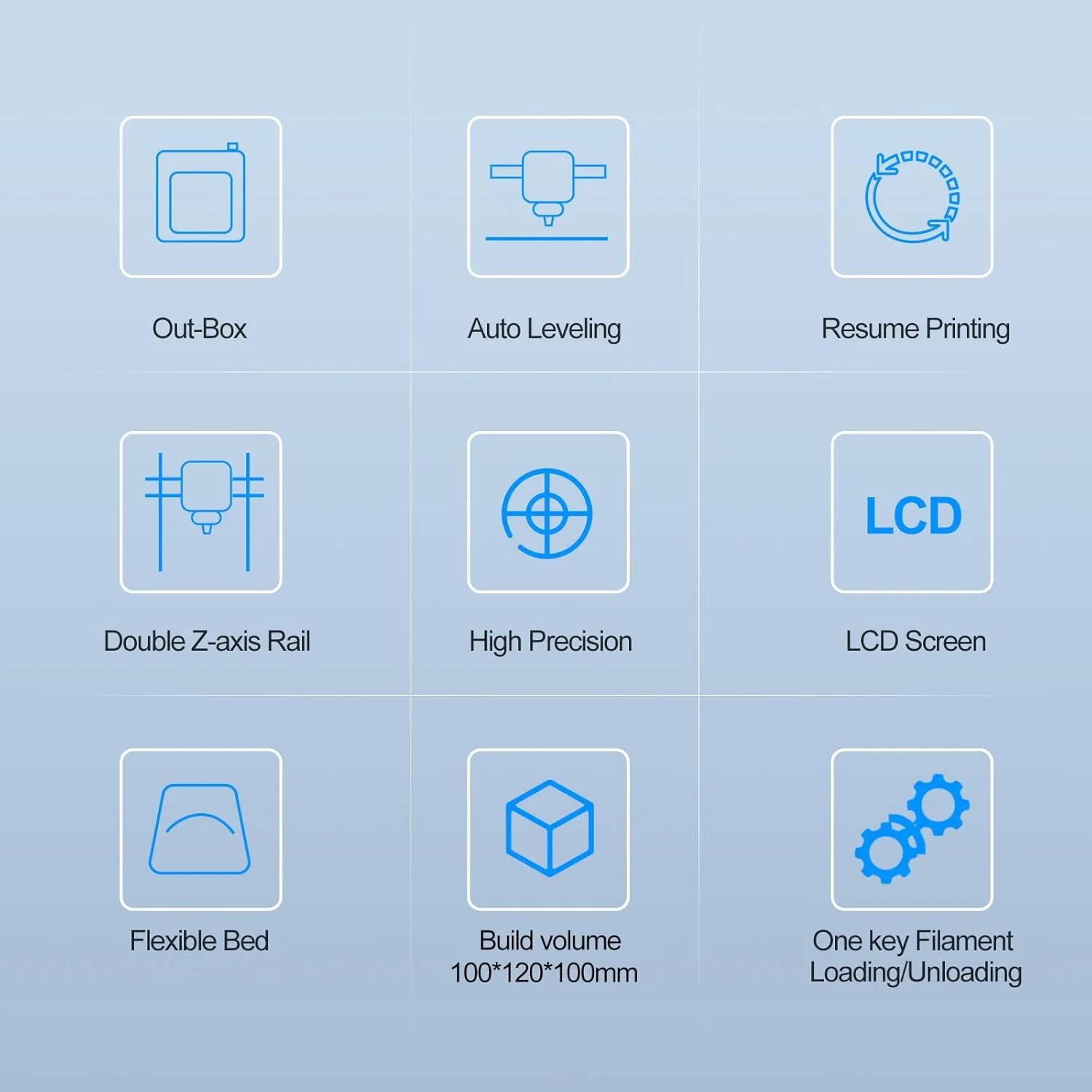 پرینتر سه بعدی ENTINA TINA2 به همراه 4 رنگ PLA (مشکی، سفید، آبی، قرمز) پرینتر سه بعدی ENTINA TINA2 به همراه 4 رنگ PLA (مشکی، سفید، آبی، قرمز)