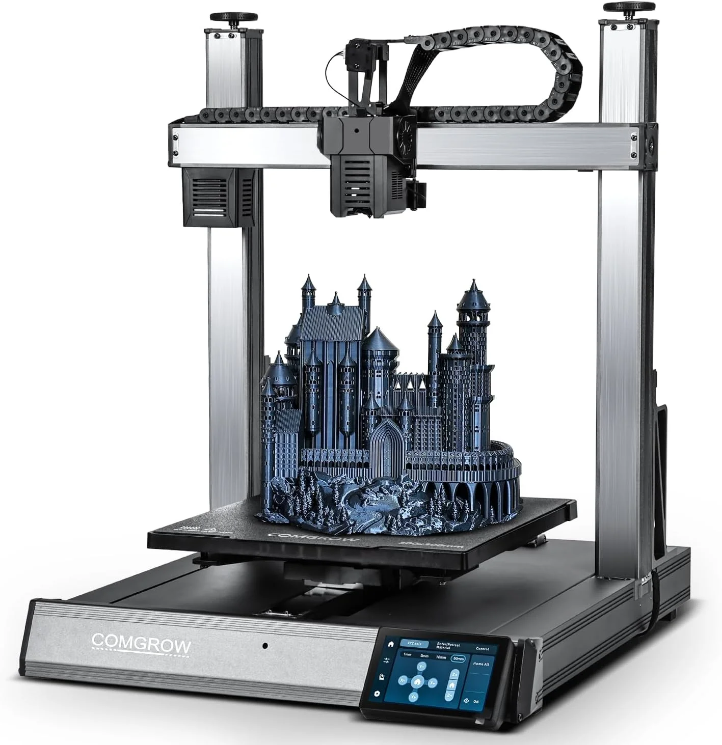 پرینتر سه بعدی Sovol T300 با حداکثر سرعت 600 میلی‌متر بر ثانیه، فریمور Klipper، هات‌اند یکپارچه 300 درجه سانتیگراد با زمان پیش‌گرمایش 30 ثانیه، تراز خودکار 81 نقطه‌ای، ریل‌های خطی صنعتی، بدنه تمام فلزی 95% از پیش مونتاژ شده 300*300*350 میلی‌متر