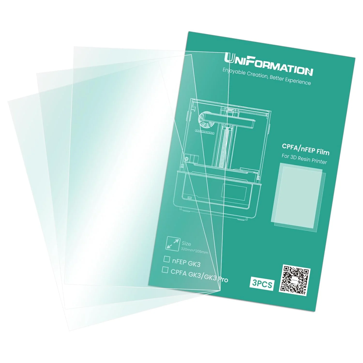 فیلم رهاسازی CPFA مدل GK3 Pro (سه عددی) برای پرینتر سه بعدی