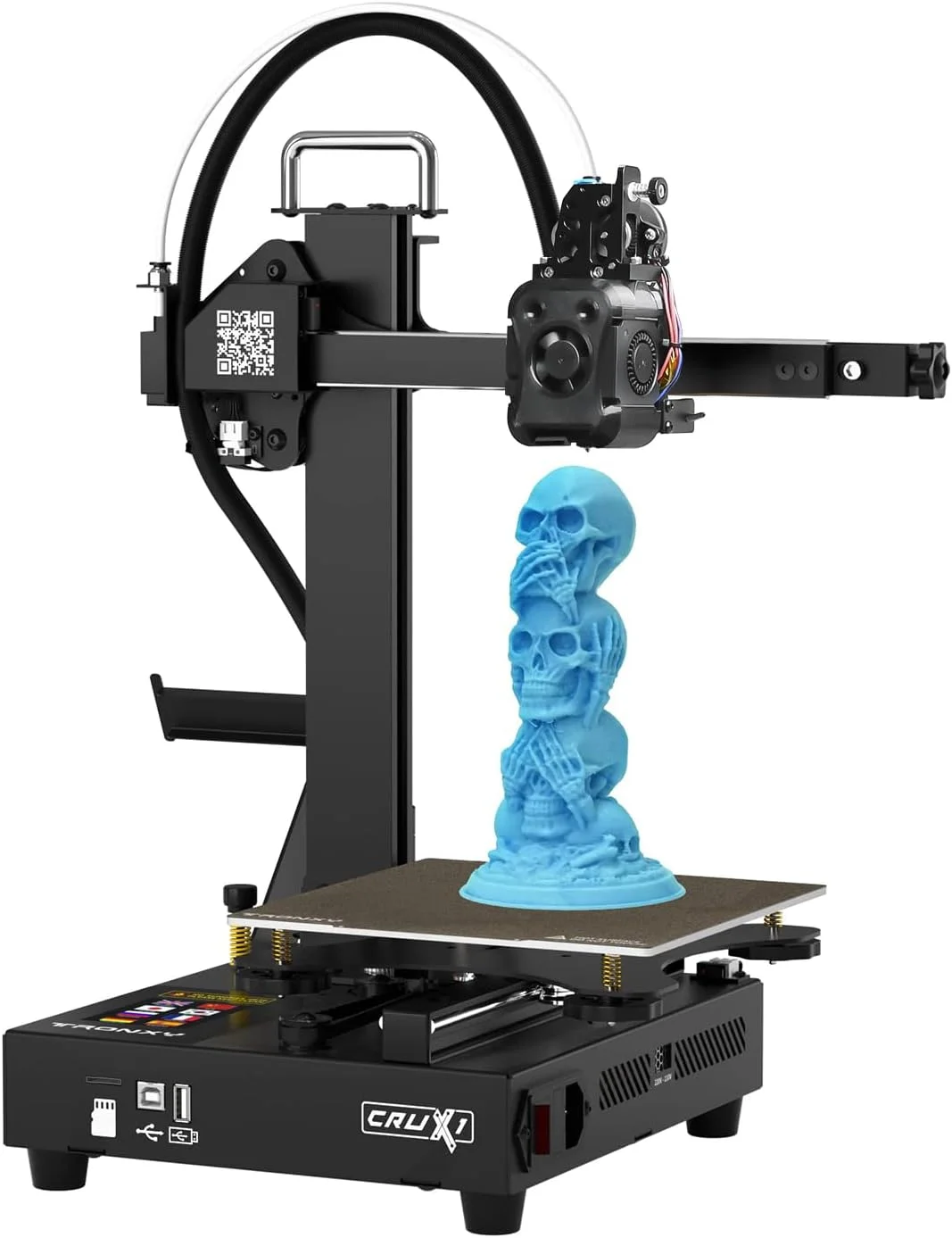 پرینتر سه بعدی مینی TRONXY CRUX 1S، نسخه جدید 2025، پرینترهای سه بعدی کوچک با سرعت بالا برای مبتدیان، اکسترودر مستقیم 275 درجه سانتیگراد، ریل راهنمای دوتایی OSG15، اندازه چاپ 180x180x180 میلی متر