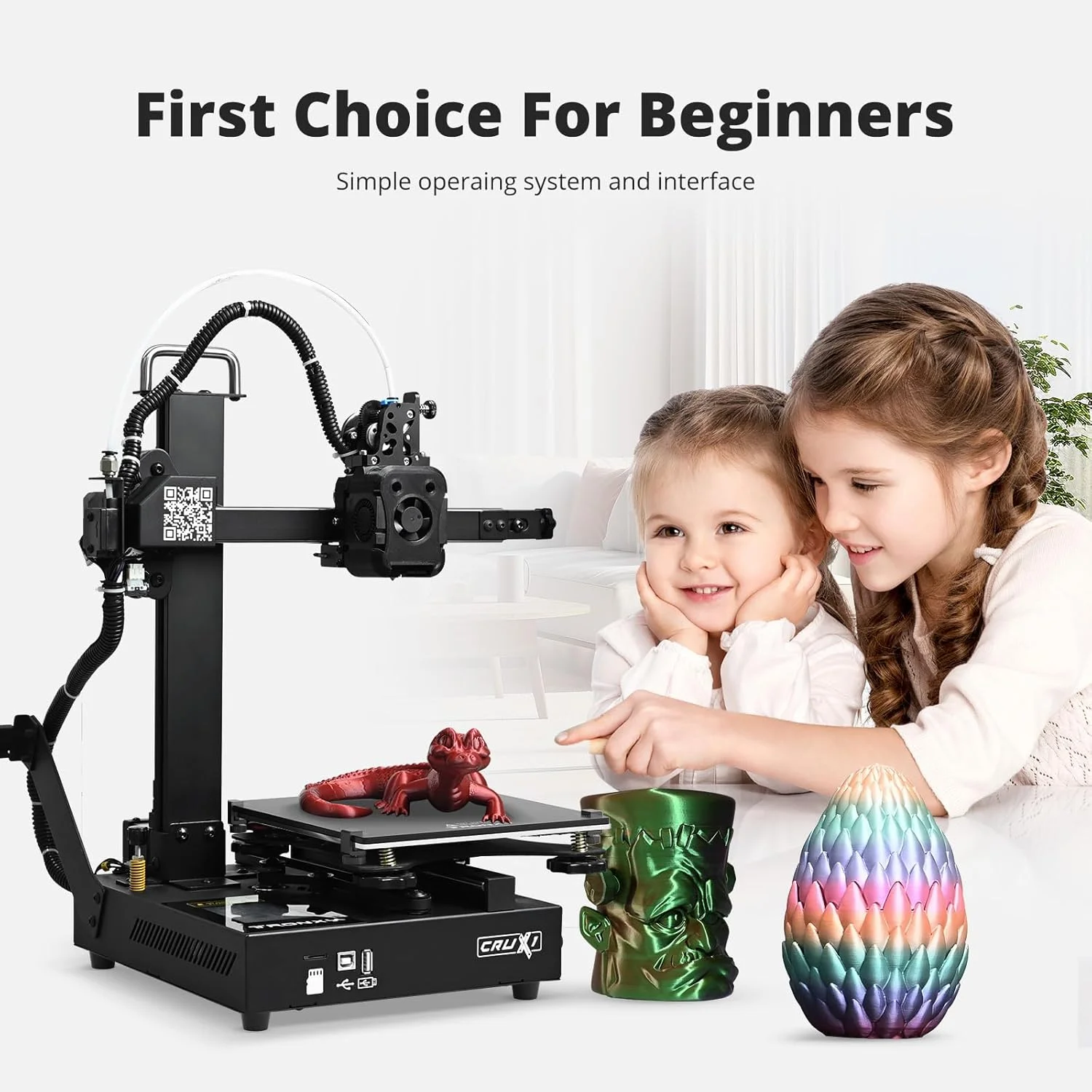 پرینتر سه بعدی کوچک و پرسرعت TRONXY، پرینتر سه بعدی رومیزی مینی CRUX 1S برای مبتدیان، هد چاپ پروگزیمال با راهنمای فلزی دو محوره، اندازه ساخت 180x180x180 میلی متر پرینتر سه بعدی کوچک و پرسرعت TRONXY، پرینتر سه بعدی رومیزی مینی CRUX 1S برای مبتدیان، هد چاپ پروگزیمال با راهنمای فلزی دو محوره، اندازه ساخت 180x180x180 میلی متر