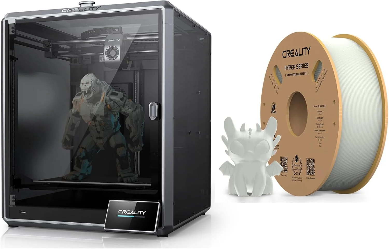 پرینتر سه بعدی Creality K1 MAX به همراه فیلامنت PLA سفید Creality Hyper پرینتر سه بعدی Creality K1 MAX به همراه فیلامنت PLA سفید Creality Hyper