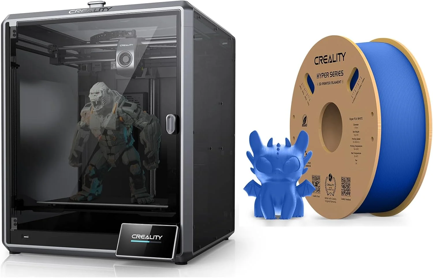 پرینتر سه بعدی Creality K1 MAX به همراه فیلامنت PLA آبی Creality Hyper پرینتر سه بعدی Creality K1 MAX به همراه فیلامنت PLA آبی Creality Hyper