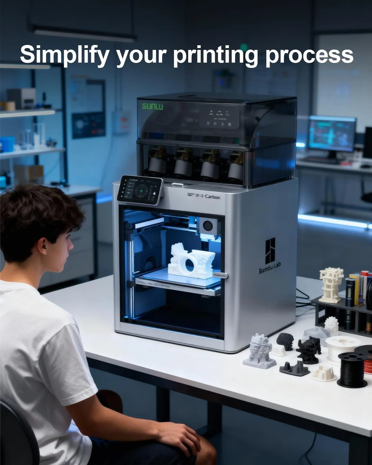 گرمکن SUNLU AMS، سازگار با سیستم مواد خودکار Bambu Lab AMS، امکان خشک کردن در حین چاپ، خشک کردن یکنواخت و خشک کن سریع فیلامنت تا 70 درجه سانتیگراد گرمکن SUNLU AMS، سازگار با سیستم مواد خودکار Bambu Lab AMS، امکان خشک کردن در حین چاپ، خشک کردن یکنواخت و خشک کن سریع فیلامنت تا 70 درجه سانتیگراد