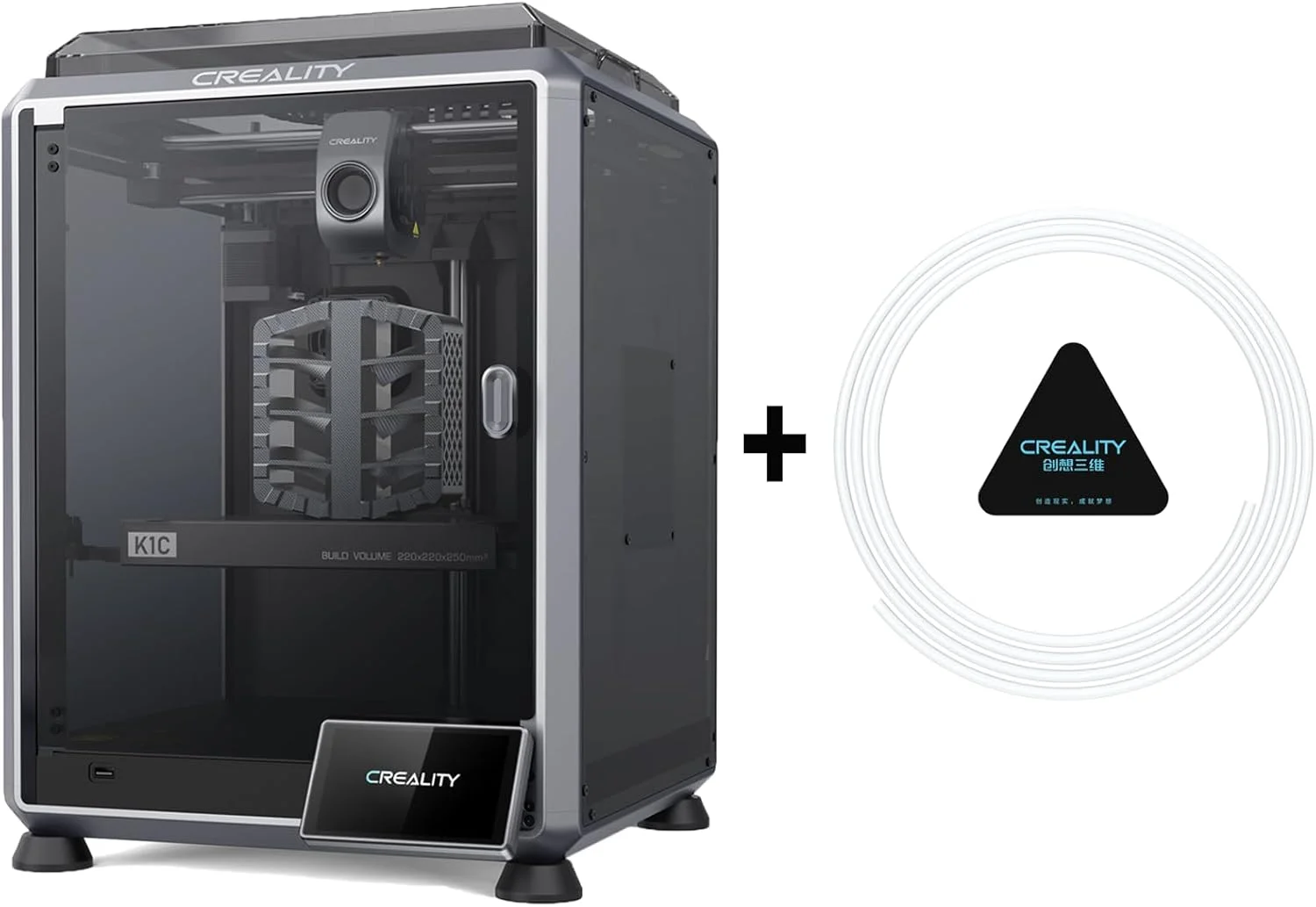 بسته پرینتر سه بعدی Creality K1C به همراه لوله تفلون PTFE کرالیتی 2 متری برای K1C، لوله Bowden مقاوم در برابر حرارت، پشتیبانی از فیلامنت 1.75 میلی متری