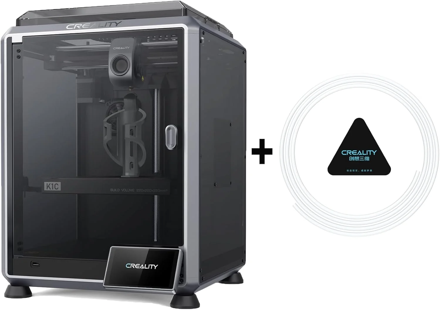 بسته پرینتر سه بعدی Creality K1C به همراه لوله تفلون PTFE کرالیتی 2 متری برای K1C، لوله مقاوم در برابر حرارت Bowden با پشتیبانی از فیلامنت 1.75 میلی متری