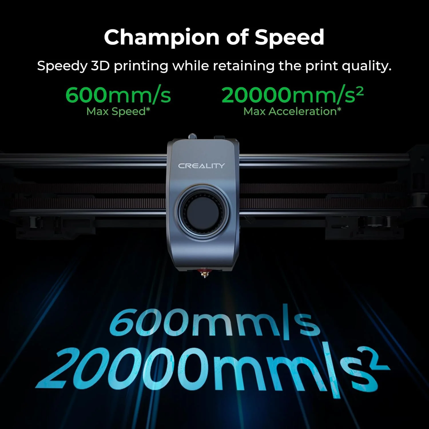 پرینتر سه بعدی کرالیتی K1C، بسته چاپ با سرعت بالای 600 میلی‌متر بر ثانیه به همراه کیت نازل K1C 4 عددی، کیت نازل تعویض سریع با جریان بالا