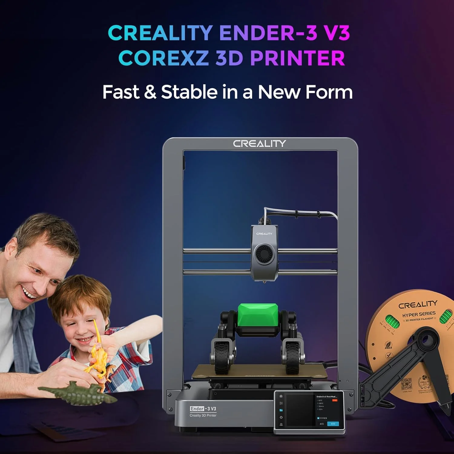 پرینتر سه بعدی کرالیتی Ender 3 V3 با اکسترودر دوگانه مستقیم، تمام فلزی، CR Touch با تراز خودکار و مادربرد سایلنت