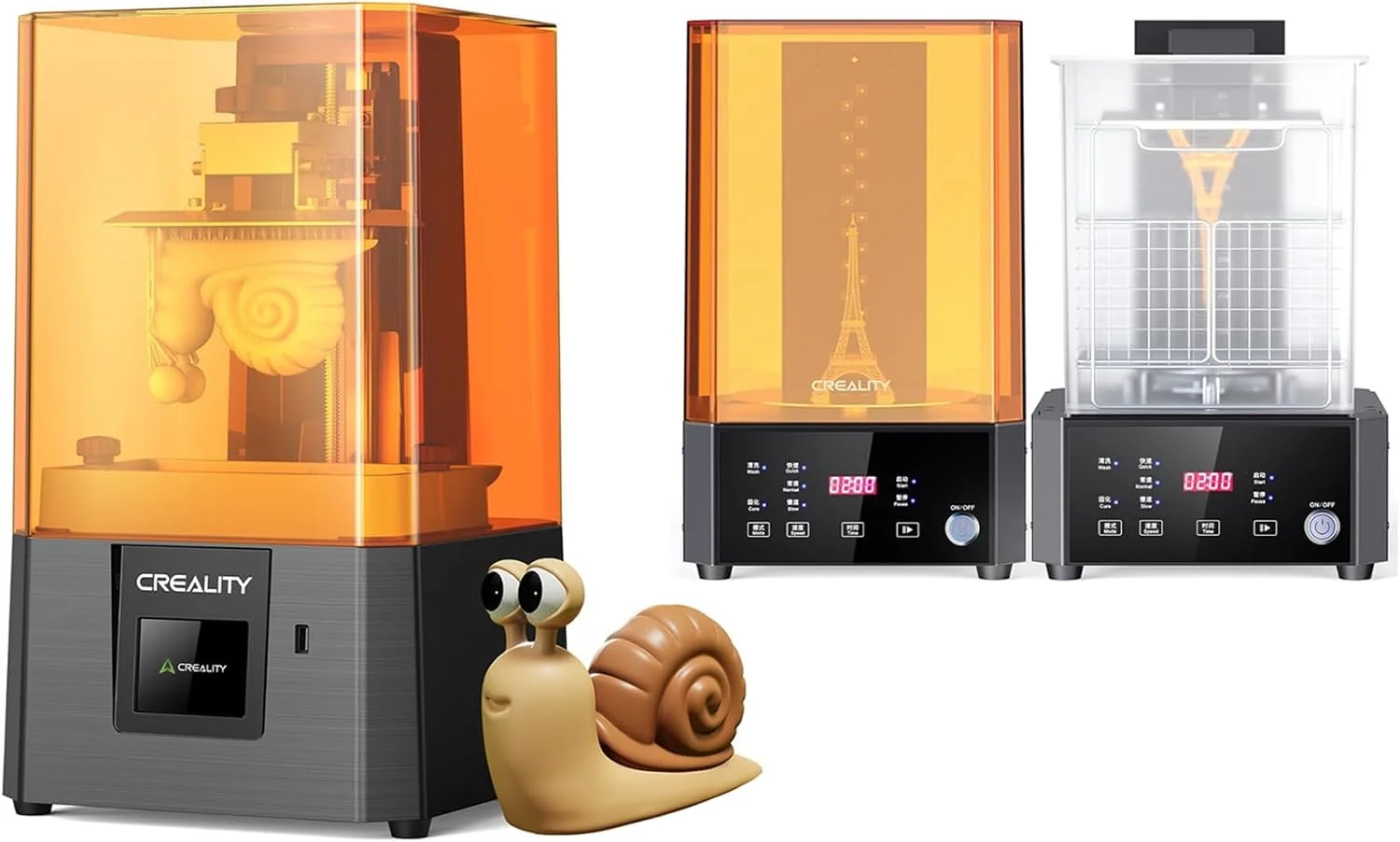 دستگاه چاپگر سه بعدی رزینی HALOT R6 کرالیتی به همراه دستگاه شستشو و خشک کن UW-01 مدل 2 در 1