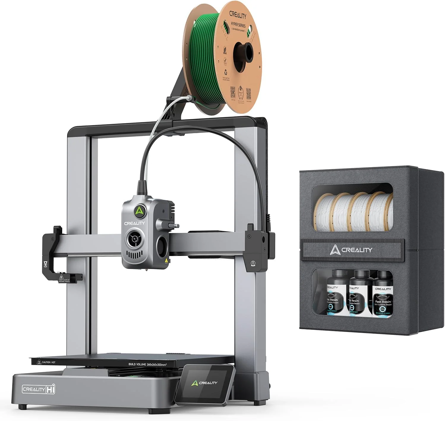 پرینتر سه بعدی Creality Hi(A) به همراه جعبه نگهداری فیلامنت 10 کیلوگرمی Creality