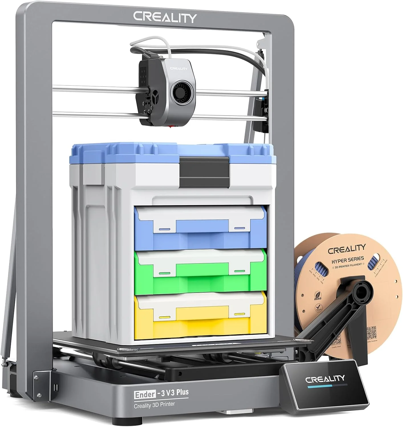 بسته پرینتر سه بعدی Creality Ender 3 V3 Plus به همراه فیلامنت PETG 1.75mm