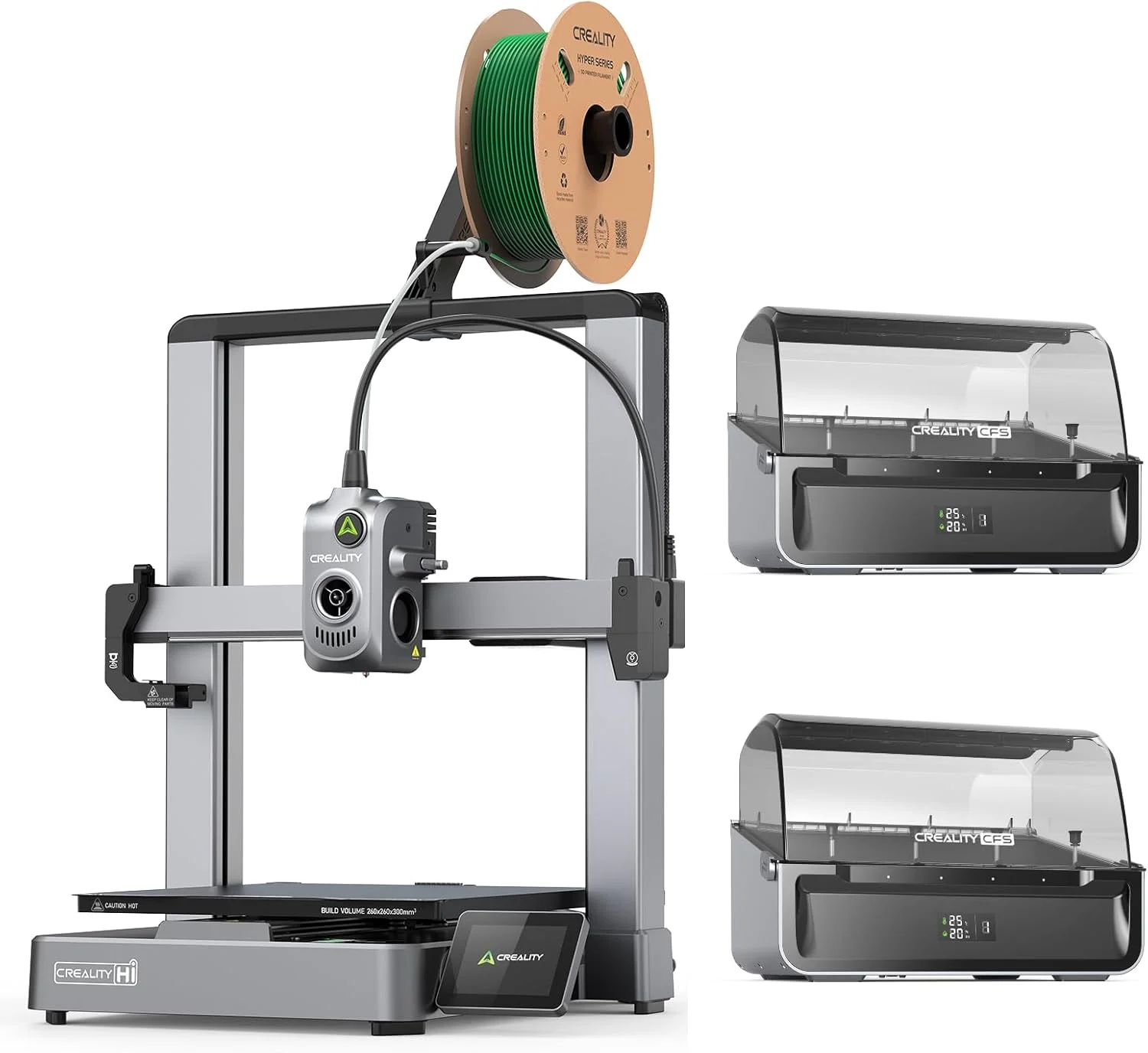 پرینتر سه بعدی Creality Hi، بسته نرم افزاری با Creality CFS (دو عدد) پرینتر سه بعدی Creality Hi، بسته نرم افزاری با Creality CFS (دو عدد)