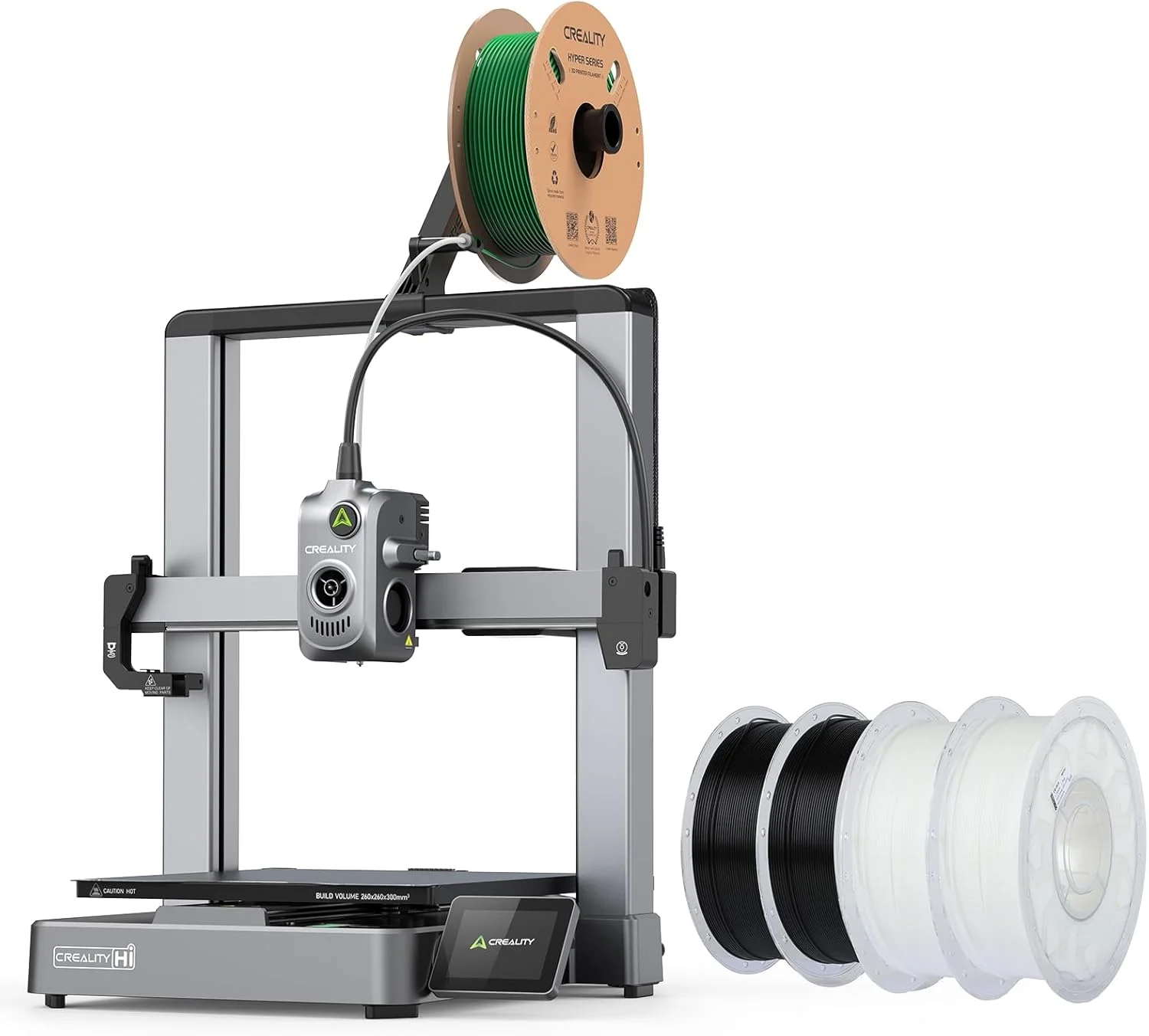 پرینتر سه بعدی Creality Hi(A) به همراه بسته فیلامنت PLA 1.75mm مشکی، سفید و مشکی و سفید پرینتر سه بعدی Creality Hi(A) به همراه بسته فیلامنت PLA 1.75mm مشکی، سفید و مشکی و سفید