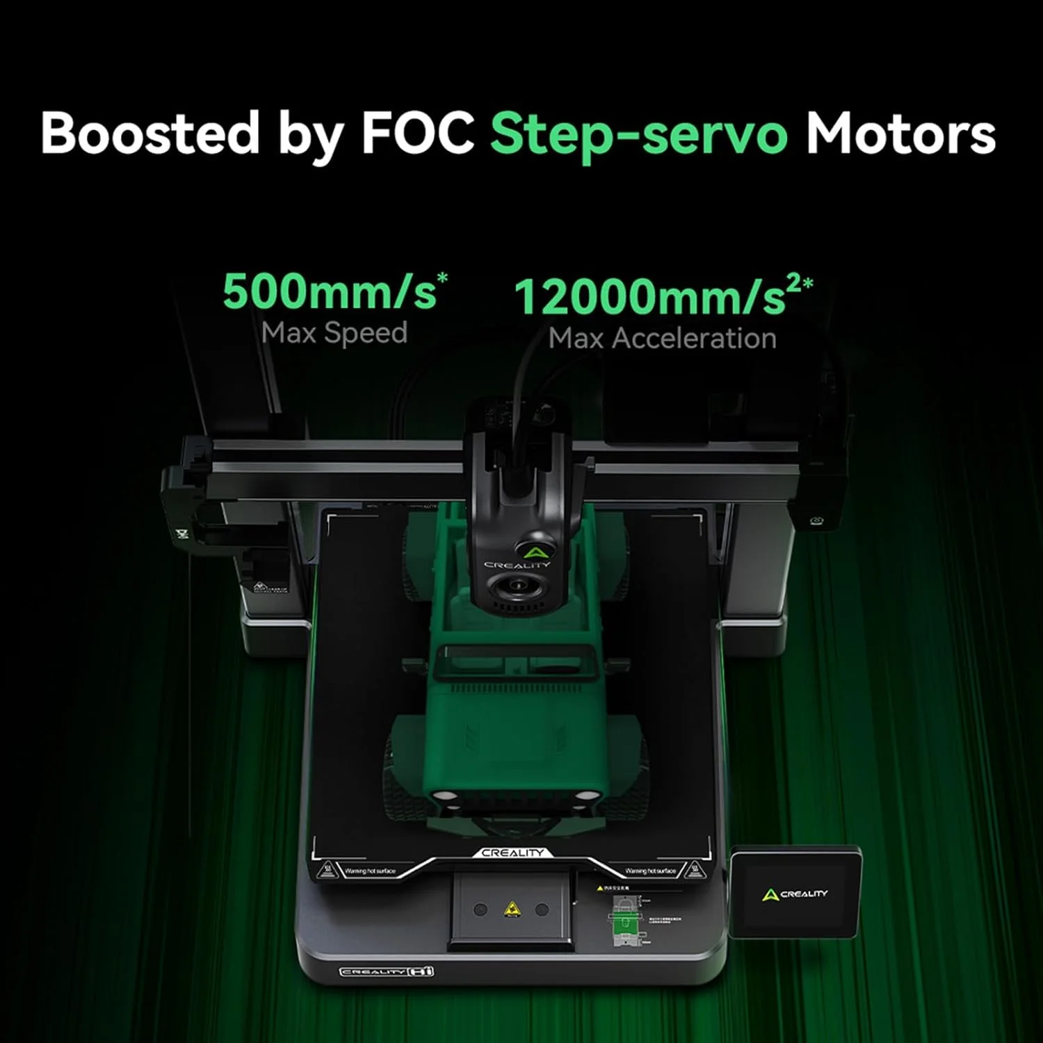 پرینتر سه بعدی Creality Hi، پرینتر سه بعدی چند رنگ، چاپ با سرعت بالا 500 میلی متر بر ثانیه، تراز خودکار، اکسترودر بدون گرفتگی، 95% از پیش مونتاژ شده، حجم ساخت بزرگ 260x260x300 میلی متر