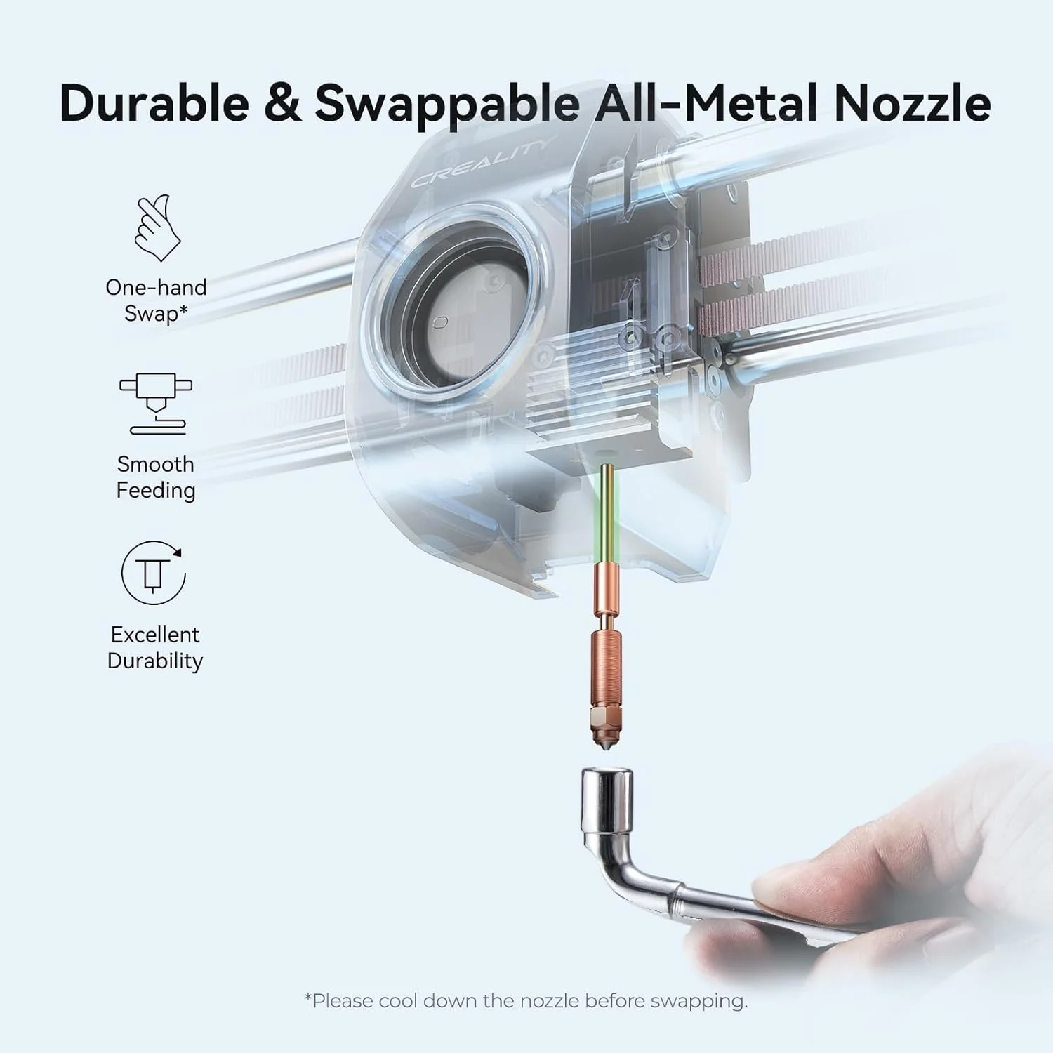 پرینتر سه بعدی Creality مدل K1 SE، پرینترهای سه بعدی کاملاً مونتاژ شده با قابلیت تراز خودکار برای کودکان و مبتدیان، چاپ با حداکثر سرعت 600 میلی‌متر بر ثانیه، ساختار تمام فلزی Core XY، اندازه چاپ بزرگتر 250x220x220 میلی‌متر