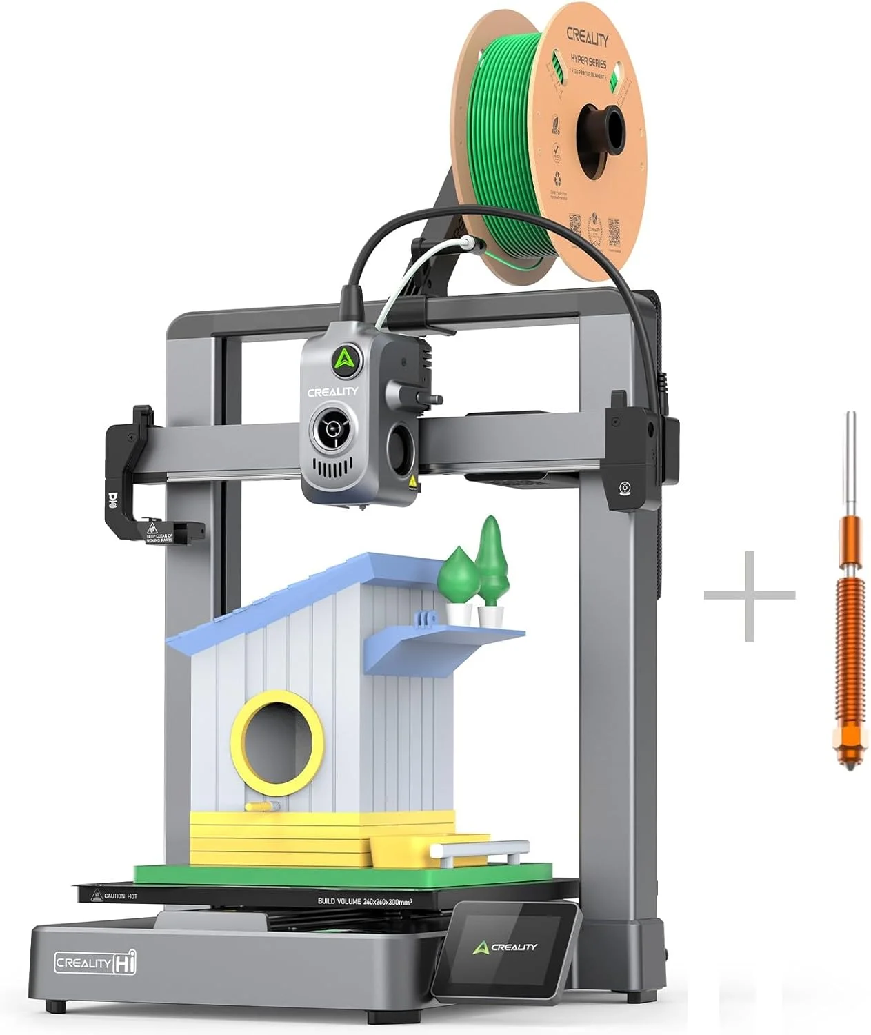 پرینتر سه بعدی Creality Hi(A)، پرینتر سه بعدی چند رنگ (نیازمند CFS)، سرعت بالا 500 میلی متر بر ثانیه، تراز خودکار، قرائت خودکار فیلامنت، اکسترودر بدون گرفتگی، حجم ساخت 260×260×300 میلی متر پرینتر سه بعدی Creality Hi(A)، پرینتر سه بعدی چند رنگ (نیازمند CFS)، سرعت بالا 500 میلی متر بر ثانیه، تراز خودکار، قرائت خودکار فیلامنت، اکسترودر بدون گرفتگی، حجم ساخت 260×260×300 میلی متر