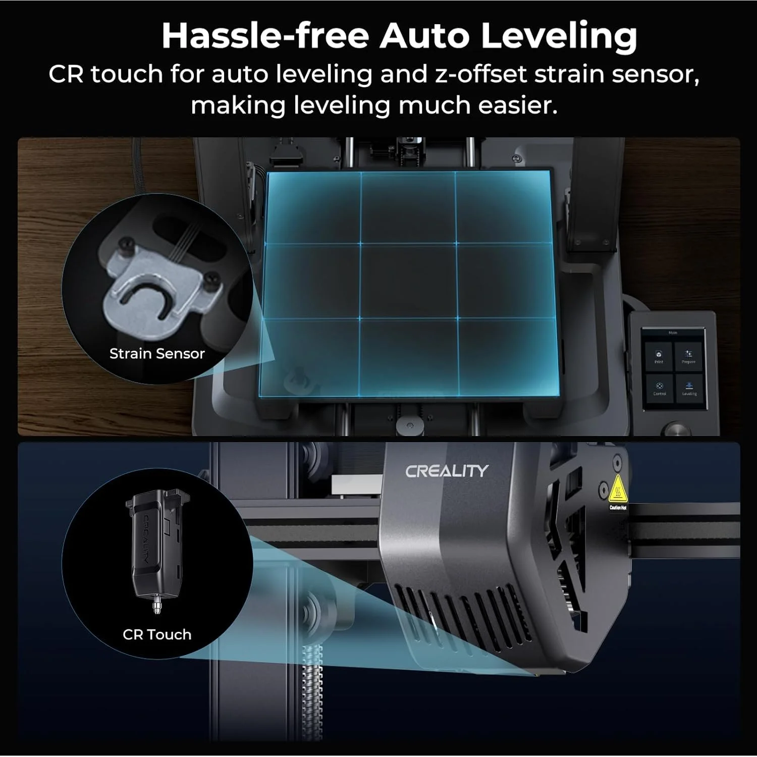 پرینتر سه بعدی کرالیتی Ender 3 V3 SE، سرعت بالا 250 میلی‌متر بر ثانیه، تراز خودکار CR Touch، اکسترودر مستقیم Sprite، بارگیری خودکار فیلامنت، محور Z دوگانه و محور Y تسمه‌ای، ابعاد ساخت 220x220x250 میلی‌متر