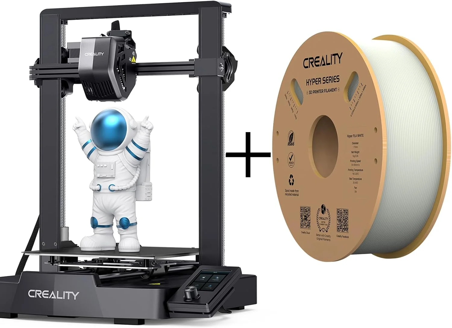 پرینتر سه بعدی کرالیتی Ender 3 V3 SE و فیلامنت PLA هایپر سفید 1.75 میلی متری پرینتر سه بعدی کرالیتی Ender 3 V3 SE و فیلامنت PLA هایپر سفید 1.75 میلی متری