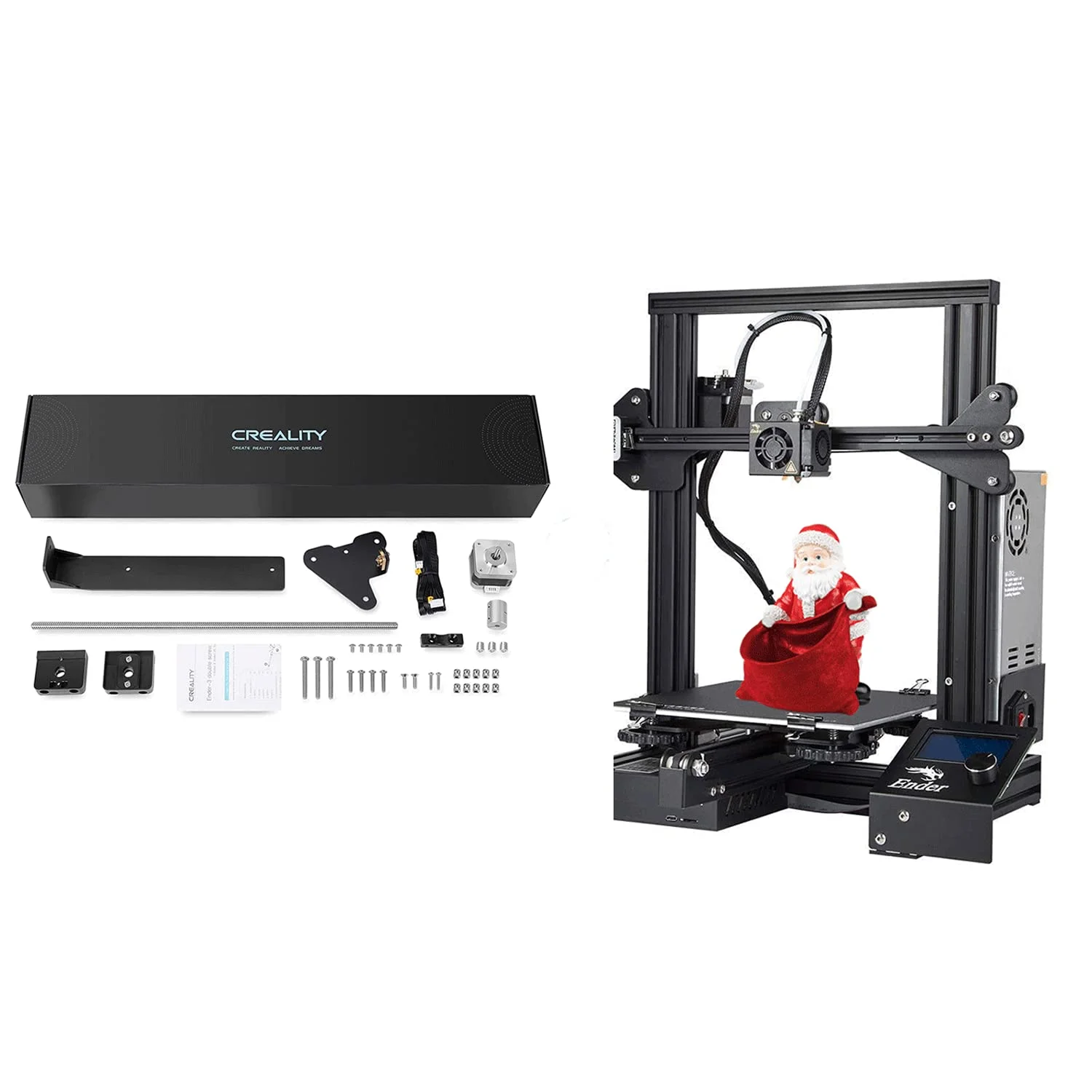 چاپگر سه بعدی کامگرو کریالیتی Ender 3 و کیت محور Z دوگانه رسمی کریالیتی Ender 3V2 به همراه پیچ سربی