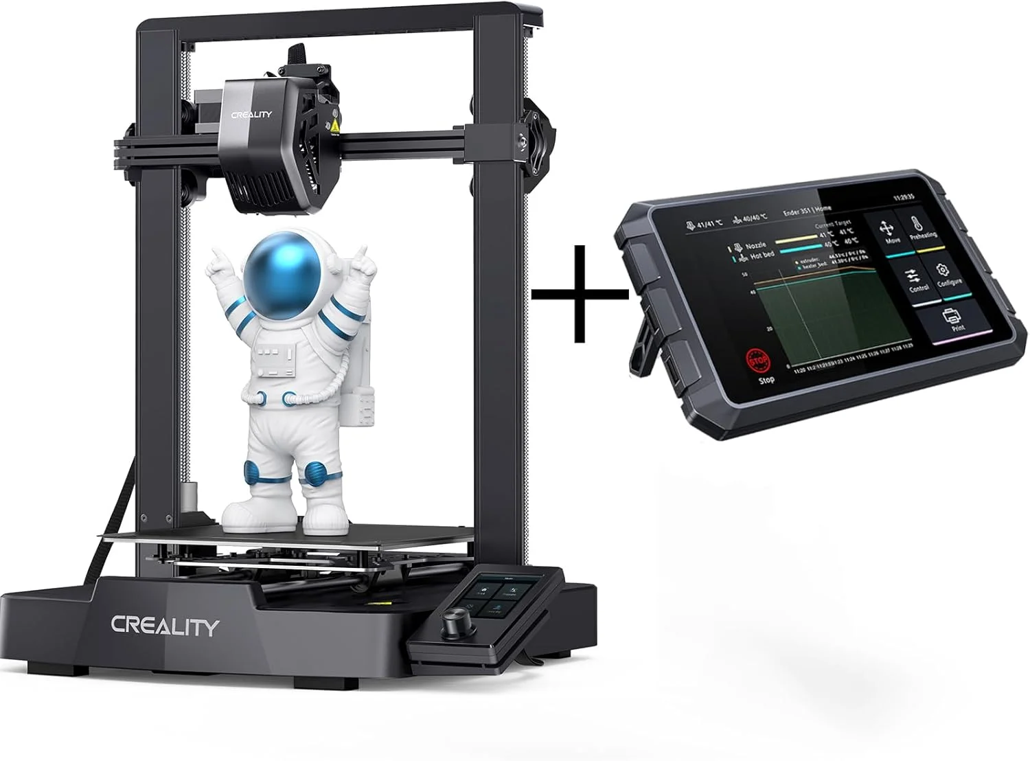 پرینتر سه بعدی کرالیتی Ender 3 V3 SE به همراه کرالیتی Sonic Pad مبتنی بر فریمور Klipper