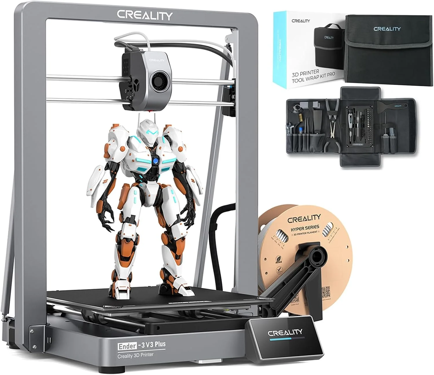 بسته پرینتر سه بعدی Creality Ender 3 V3 Plus به همراه کیت ابزار 74 تکه