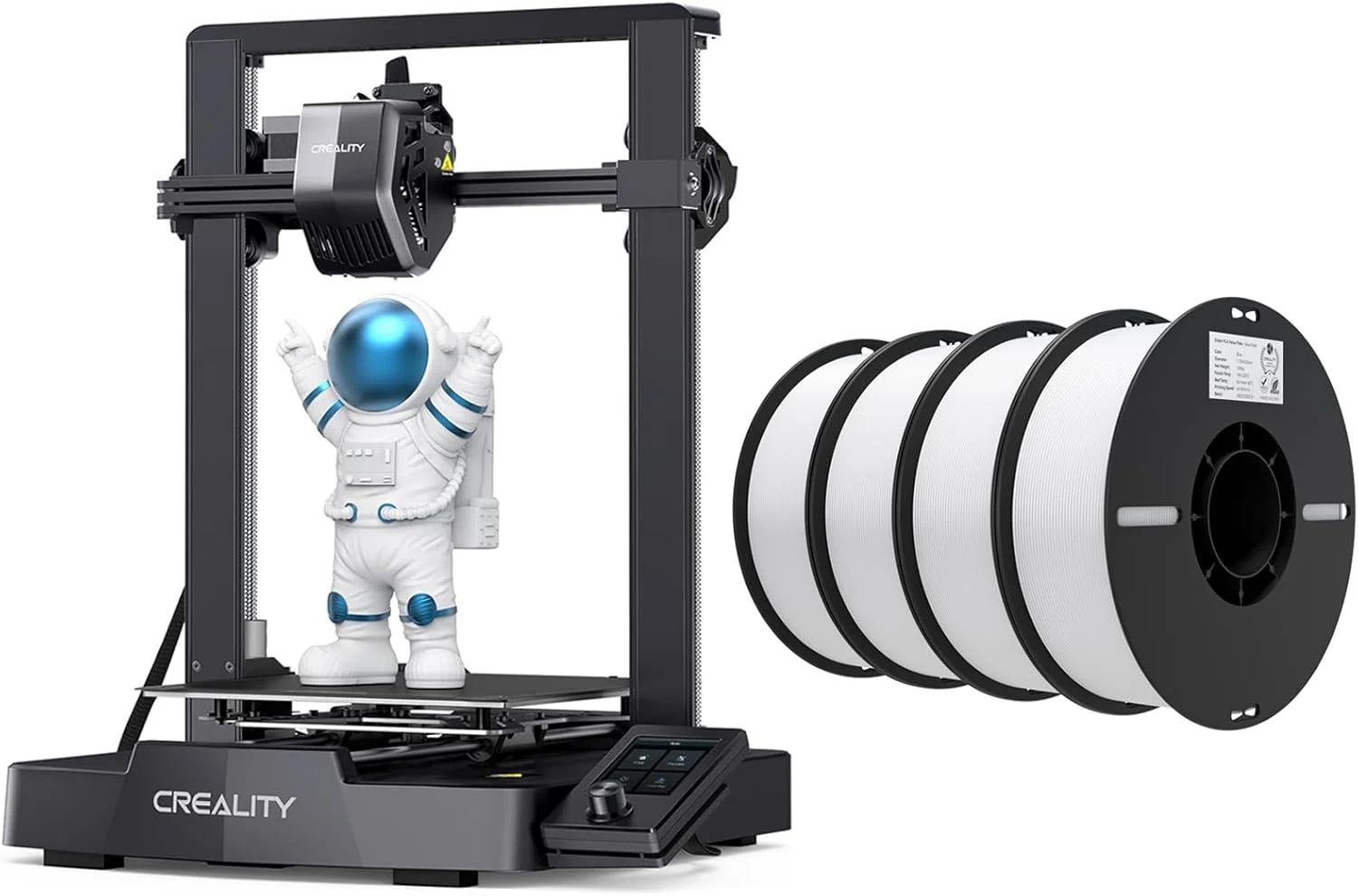 بسته پرینتر سه بعدی کرالیتی Ender 3 V3 SE به همراه 4 بسته PLA (سفید)