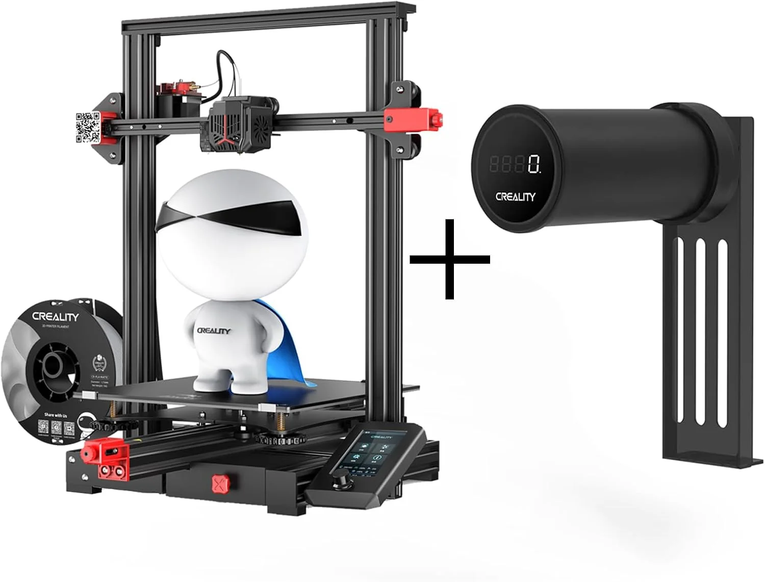 پرینتر سه بعدی کرالیتی Ender 3 Max Neo به همراه قفسه دیجیتال قرقره پرینتر سه بعدی کرالیتی