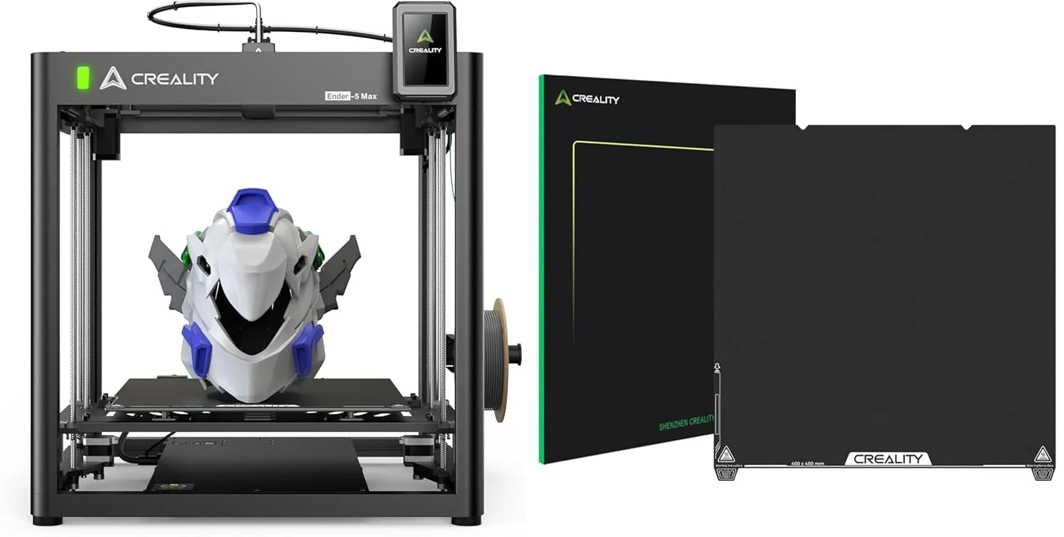 پرینتر سه بعدی Creality Ender-5 Max، حجم ساخت بزرگ 400 * 400 * 400 میلی متر، به همراه صفحه ساخت رزین اپوکسی اضافی