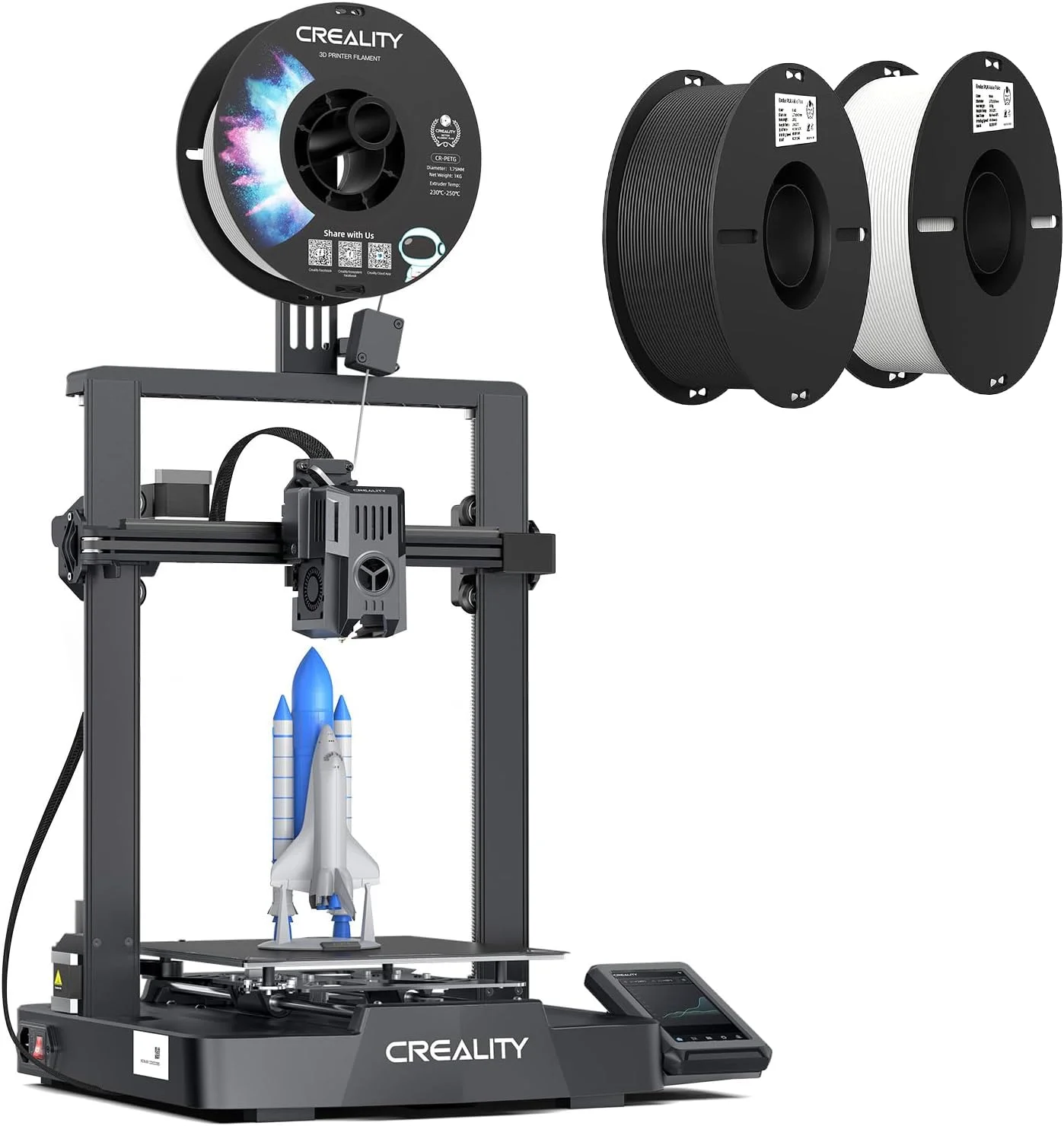 بسته پرینتر سه بعدی Creality Ender-3 V3 KE به همراه 2 بسته فیلامنت PLA Ender