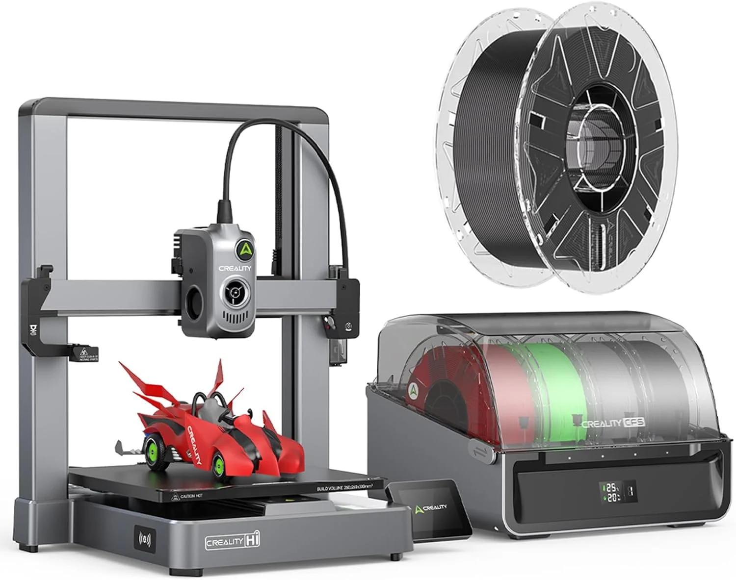 بسته پرینتر سه بعدی Creality Hi Combo (A) به همراه فیلامنت پرینتر سه بعدی Hyper RFID (مشکی)