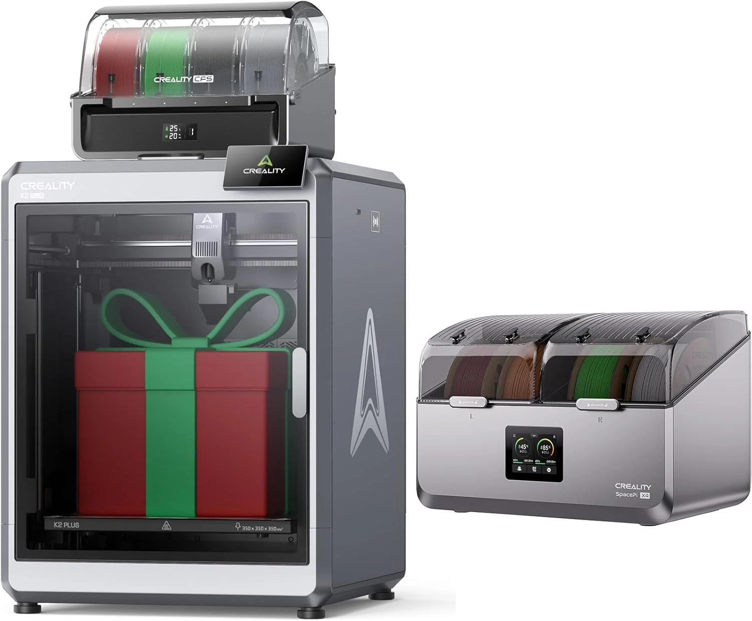 بسته پرینتر سه بعدی Creality K2 Plus Combo به همراه جعبه خشک کن فیلامنت Creality Space Pi X4
