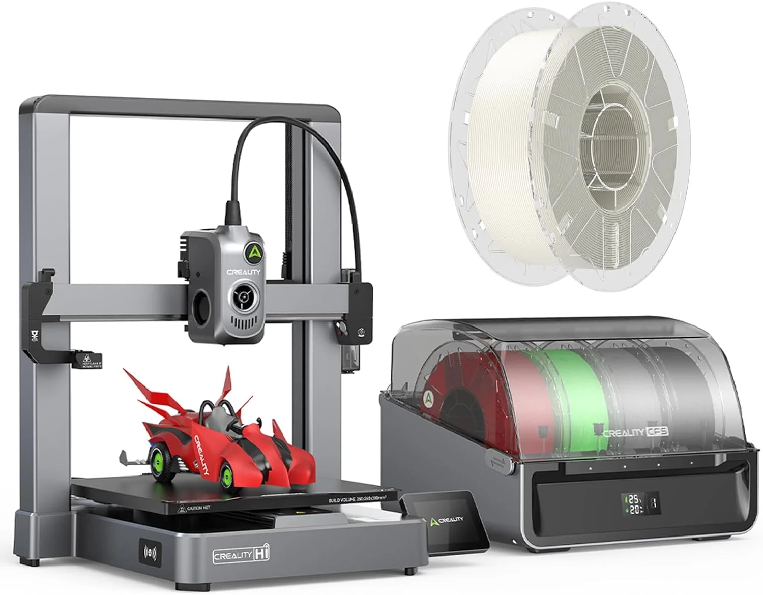 بسته پرینتر سه بعدی Creality Hi Combo (A) به همراه فیلامنت پرینتر سه بعدی Hyper RFID (سفید)