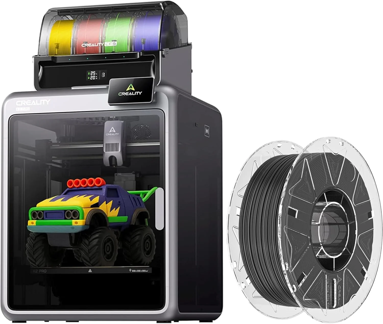 دستگاه چاپ سه بعدی Creality K2 Pro Combo (A) به همراه فیلامنت چاپ سه بعدی Hyper RFID (مشکی)