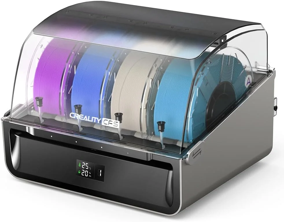 سیستم خودکار چند رنگی فیلامنت پرینتر سه بعدی Creality CFS، ذخیره سازی فیلامنت ضد رطوبت، پشتیبانی از 4 سیستم موازی چاپ 16 رنگ برای K2 Plus