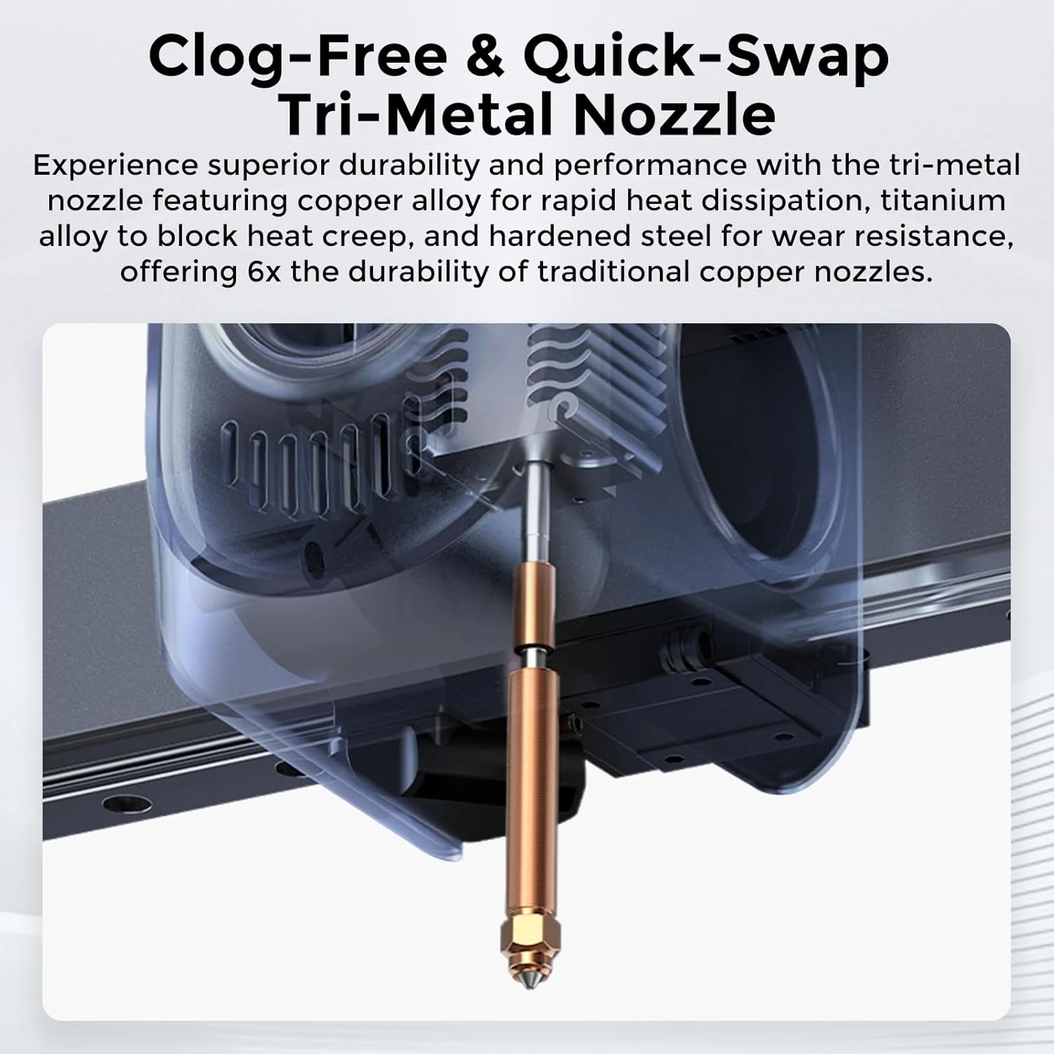 پرینتر سه بعدی Creality Hi با حجم ساخت 260×260×300 میلی‌متر و سرعت 500 میلی‌متر بر ثانیه، شامل فیلامنت Hyper PLA قرمز برای چاپ سریع، دقیق و قوی با کنترل هوشمند RFID