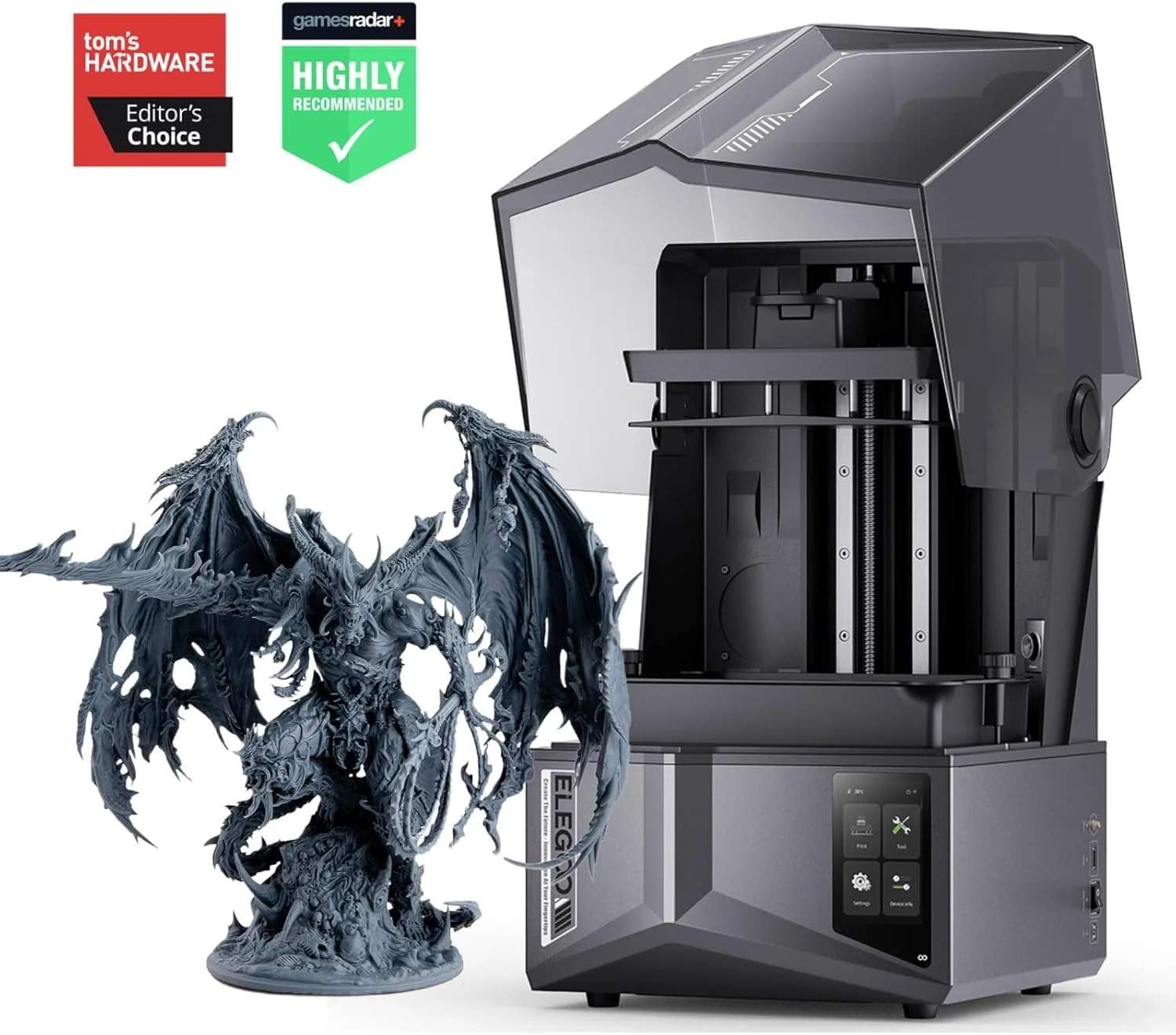 چاپگر سه بعدی رزینی ELEGOO Saturn 4 Ultra 10" 12K MSLA به همراه مینی هیتر ELEGOO برای چاپگر سه بعدی رزینی