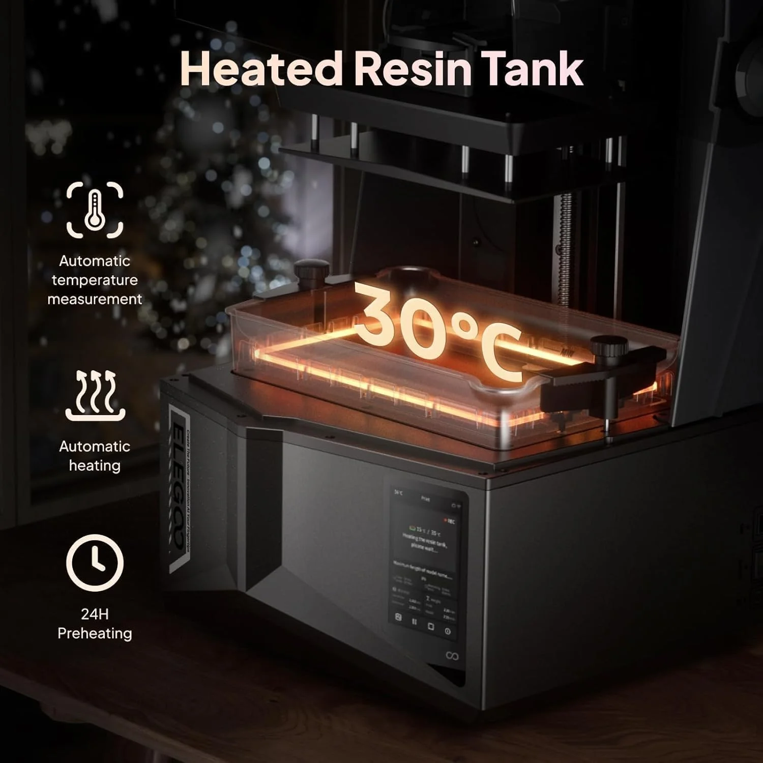 چاپگر سه بعدی رزینی ELEGOO Saturn 4 Ultra 16K، چاپگر رزینی LCD مونو 16K ده اینچی با حسگر مکانیکی هوشمند، مخزن رزین گرم شونده، تراز خودکار، چاپ سریع 150 میلی متر در ساعت، اندازه چاپ 8.33 x 4.66 x 8.66 اینچ