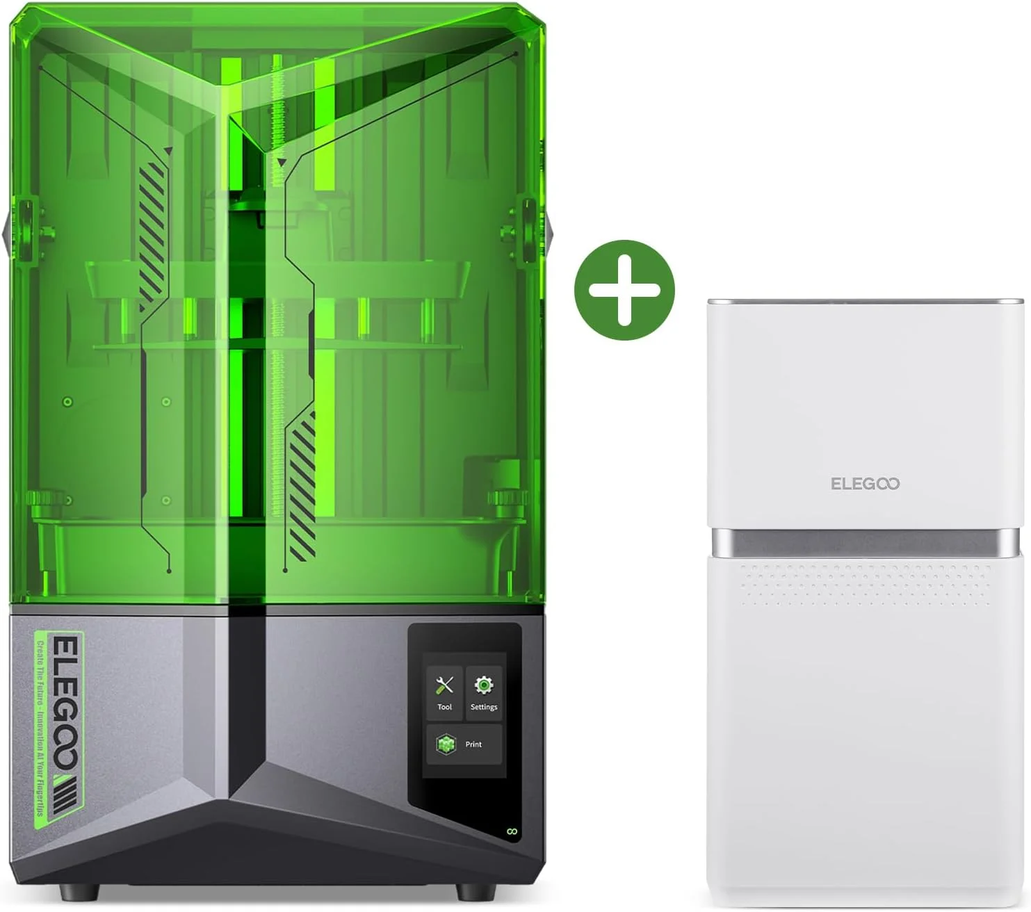 پرینتر سه بعدی رزینی ELEGOO Saturn 4 12K MSLA و تصفیه کننده هوا ELEGOO Mars Mate