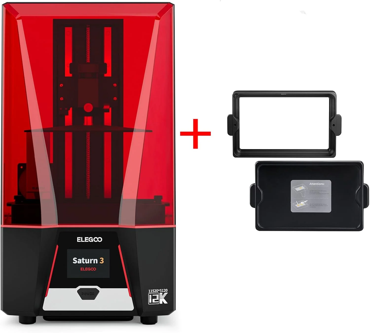 چاپگر سه بعدی رزینی ELEGOO Saturn 3 MSLA 12K به همراه تانک رزین فلزی برای Saturn 2/ Saturn 3