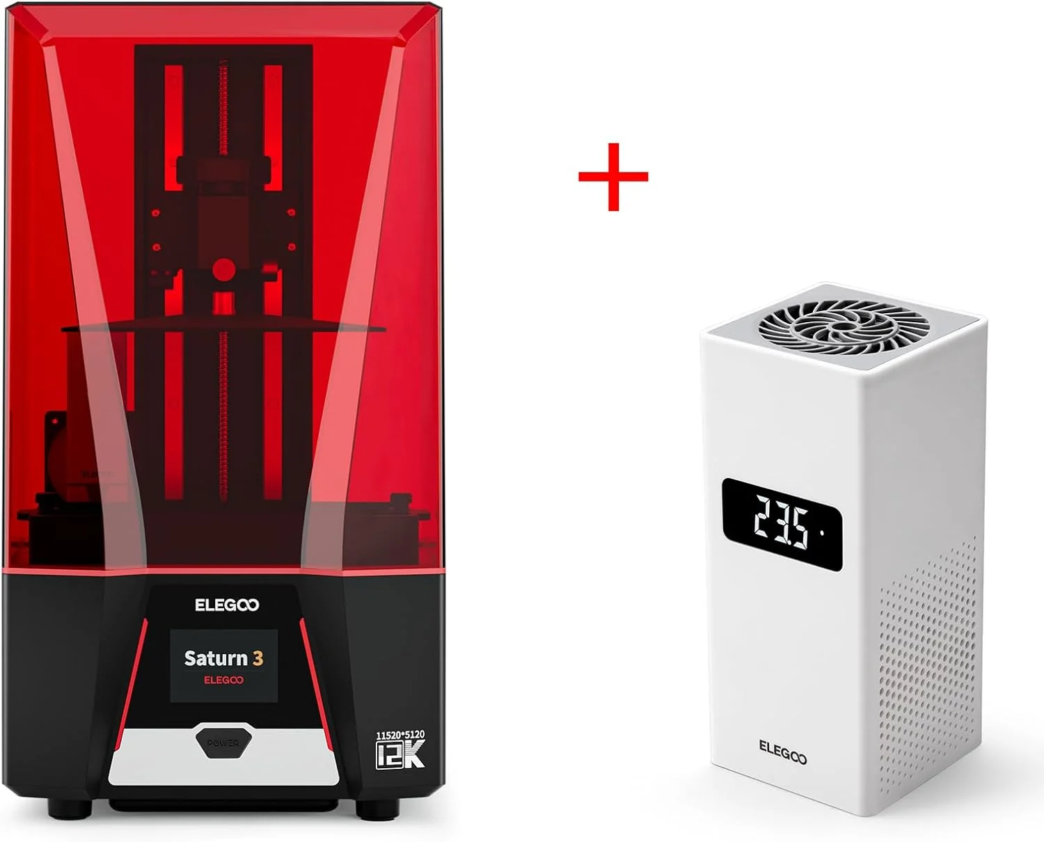 چاپگر سه بعدی رزینی ELEGOO Saturn 3 و مینی هیتر هوشمند ELEGOO