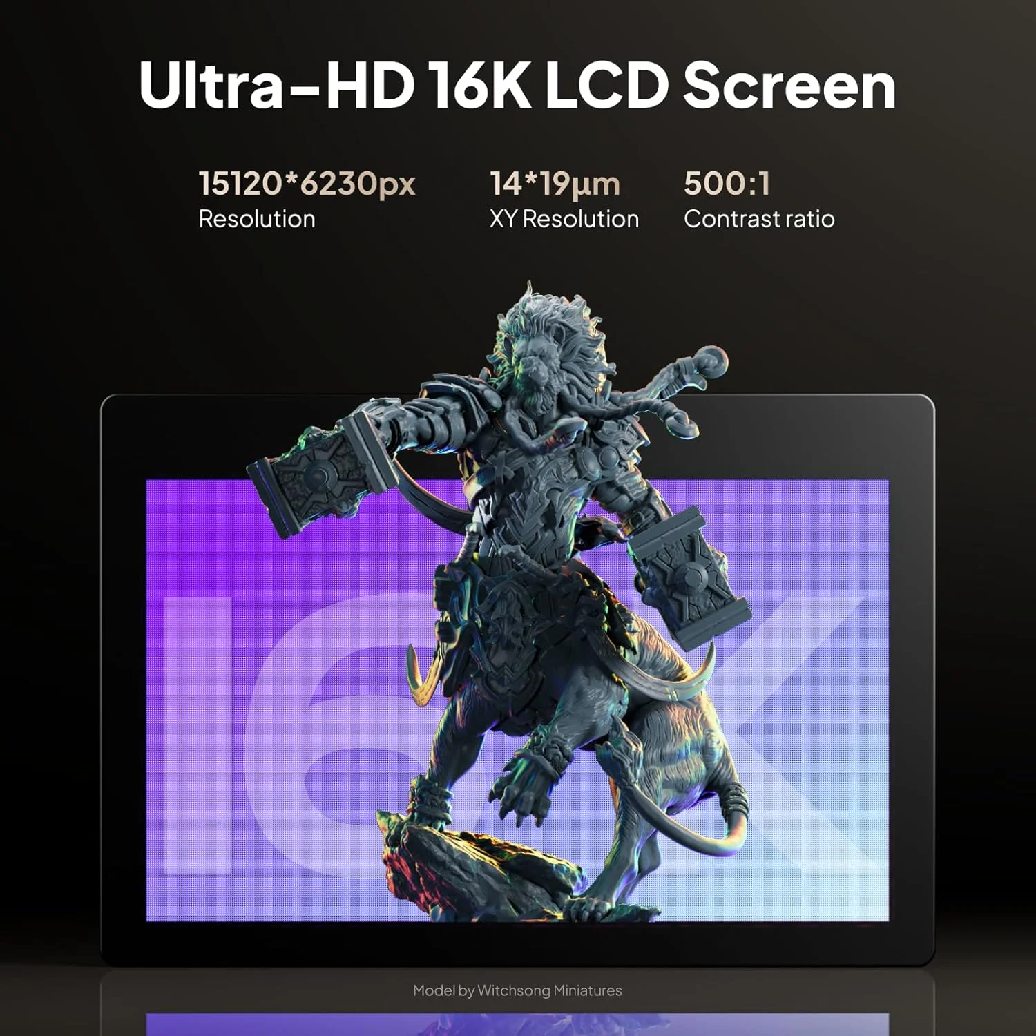 پرینتر سه بعدی رزینی ELEGOO Saturn 4 Ultra 16K MSLA، دارای گرمکن هوشمند مخزن، سرعت چاپ بالا تا 150 میلی‌متر بر ساعت، دوربین هوش مصنوعی با نور، وای‌فای داخلی، ابعاد چاپ بزرگ 211.68×118.37×220 میلی‌متر مکعب