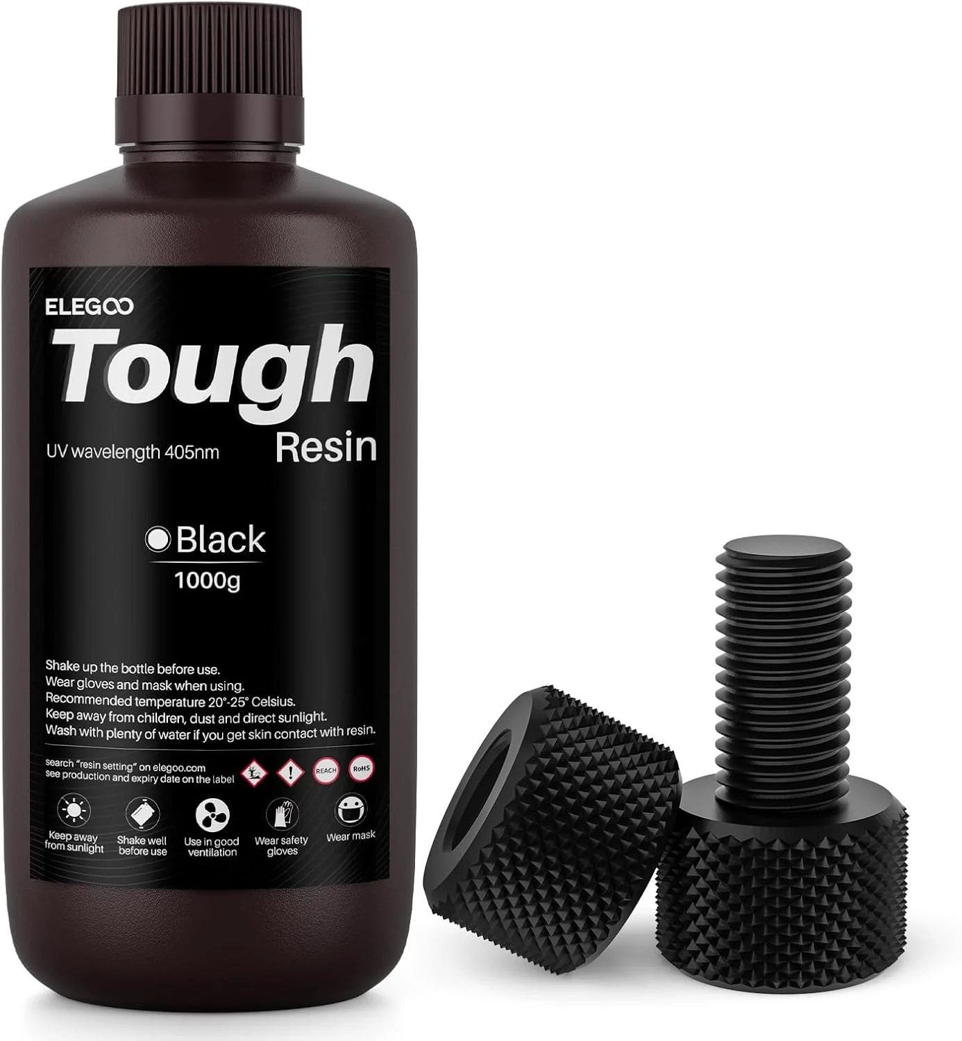 پرینتر سه بعدی رزینی ELEGOO Saturn 4 12K MSLA و رزین مشکی سخت ELEGOO 1000 گرمی